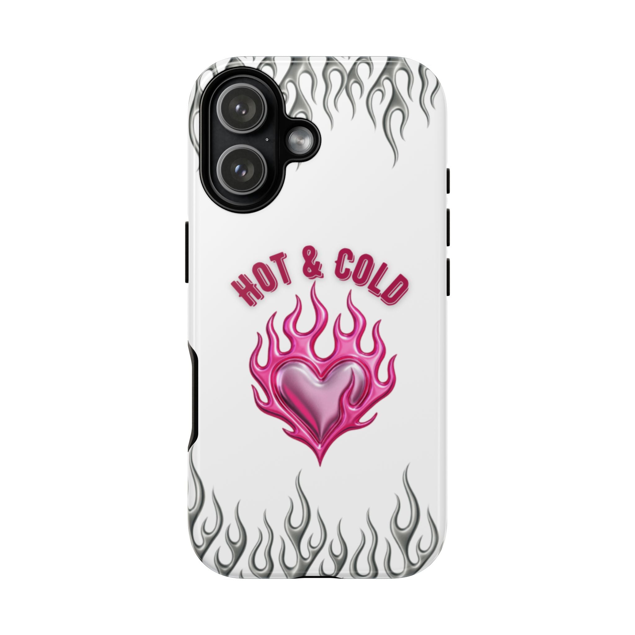 Hot & Cold Pink Flame Tough Phone Case