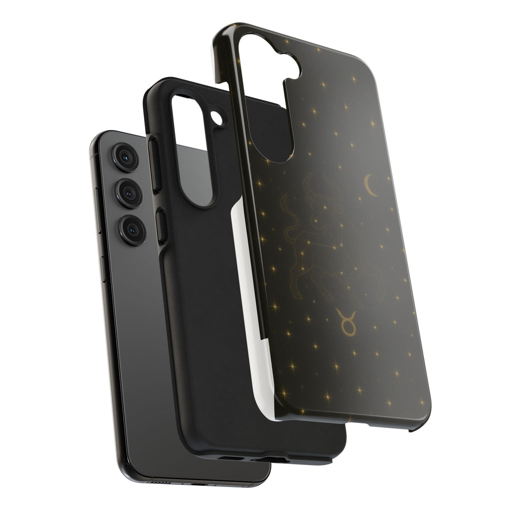 Taurus Constellation Tough Phone Case — Gold Zodiac Bull Phone Case