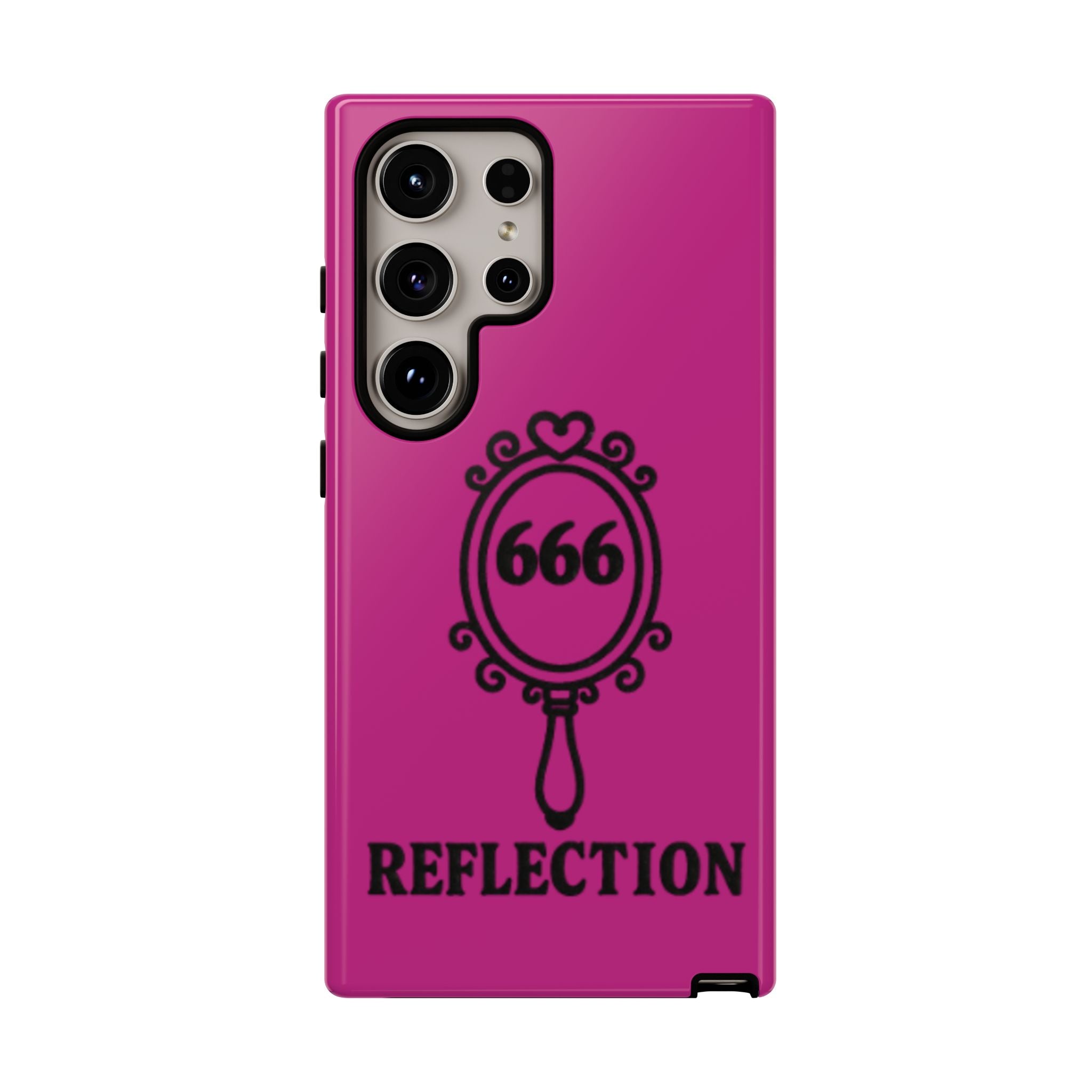 Black & Pink 666 Reflection Phone Case