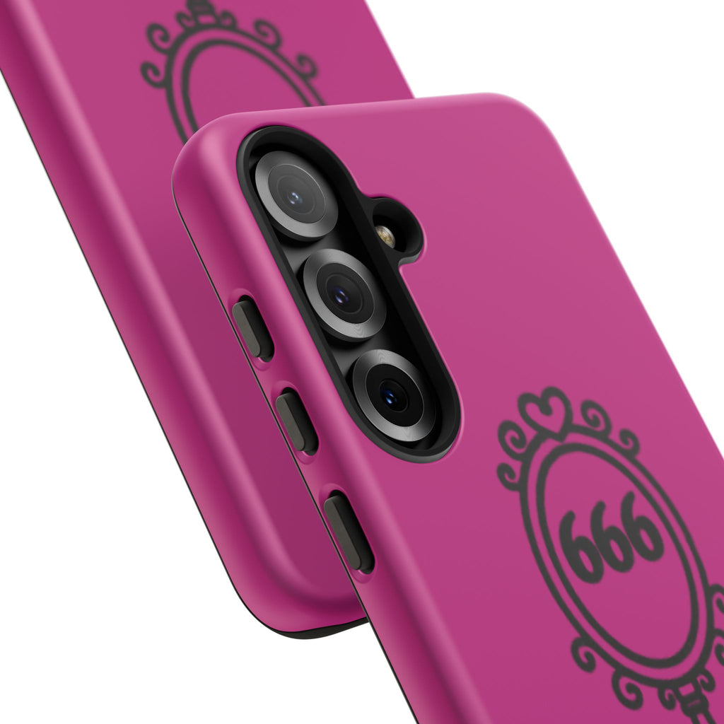 Black & Pink 666 Reflection Phone Case