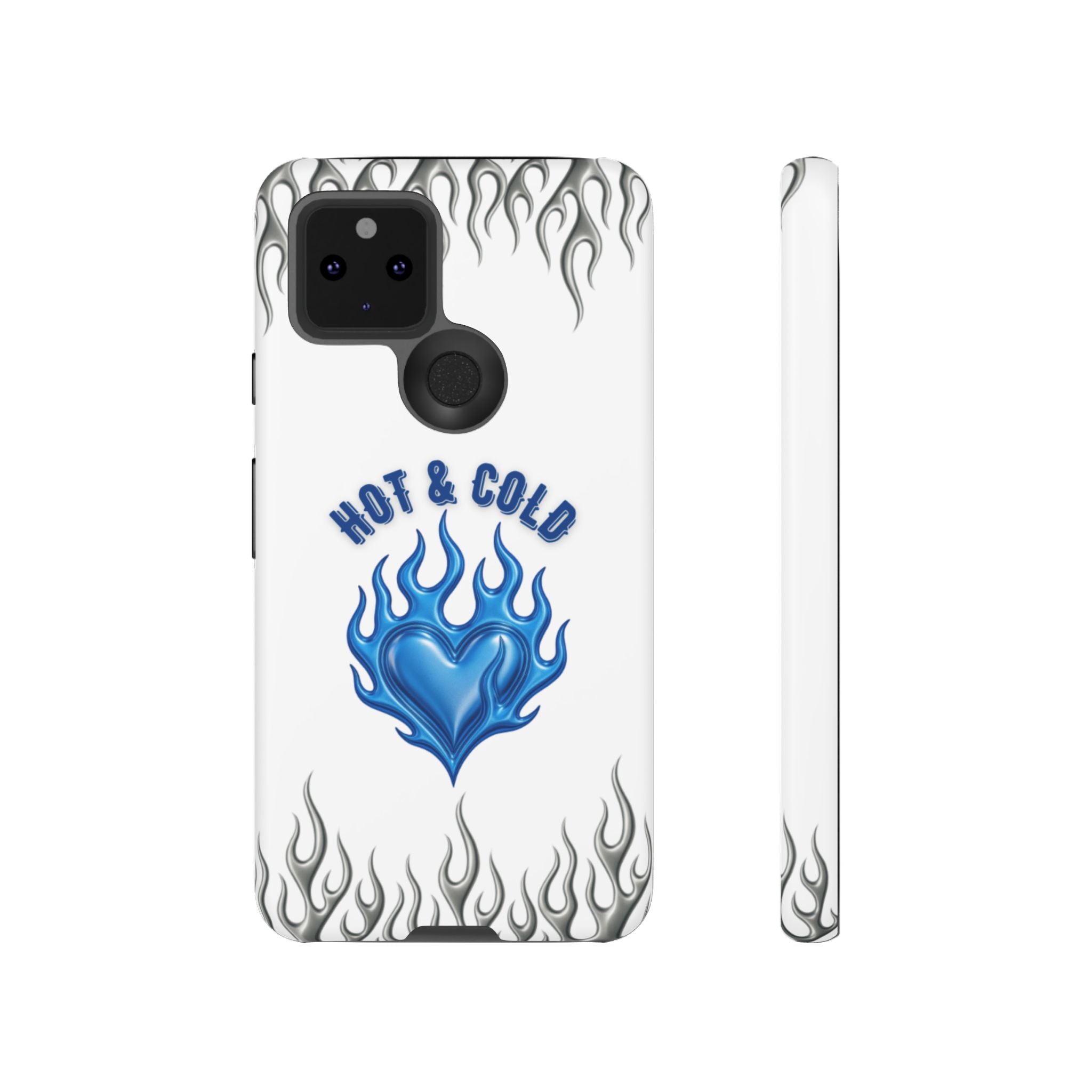 Hot & Cold Blue Flame Heart Phone Case