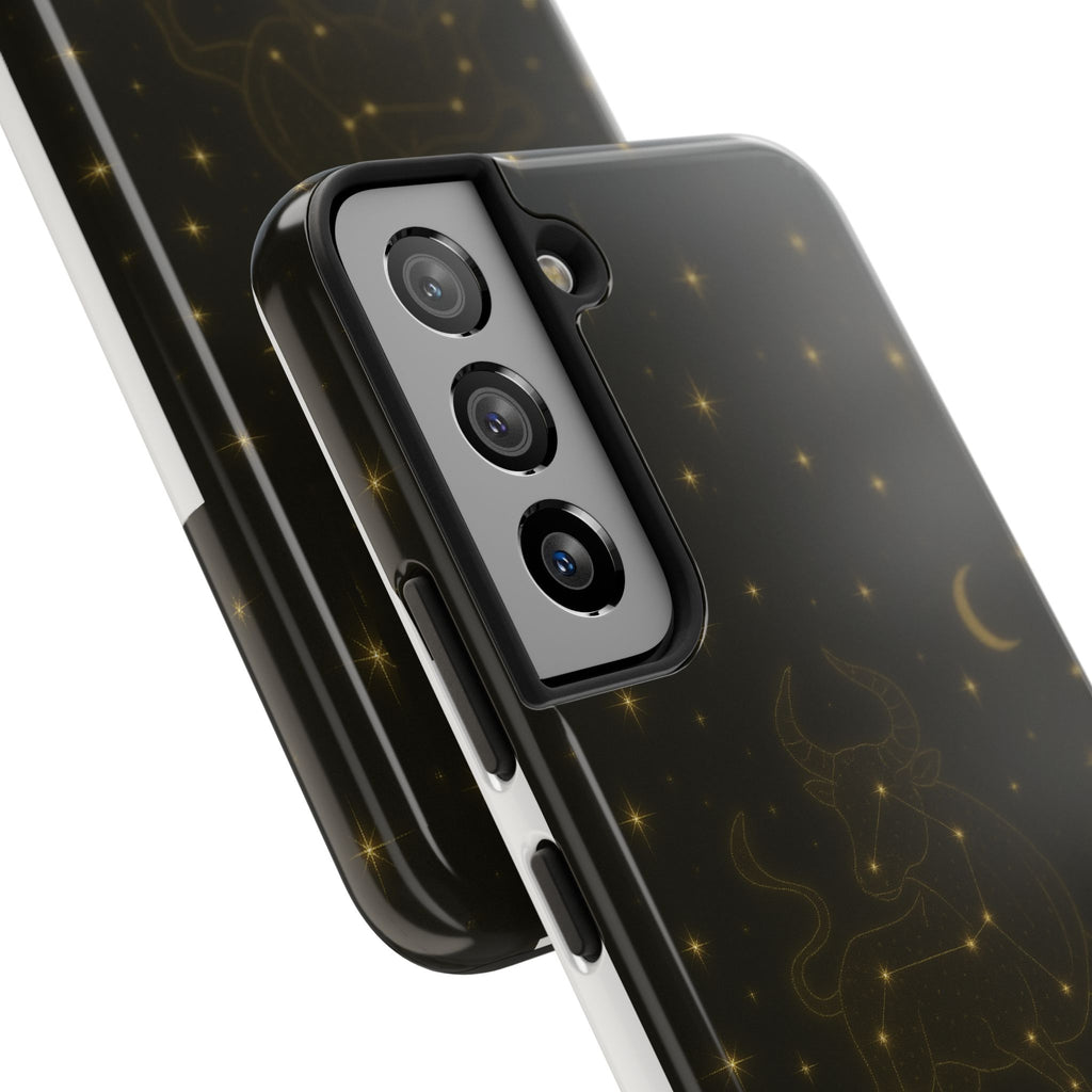 Taurus Constellation Tough Phone Case — Gold Zodiac Bull Phone Case