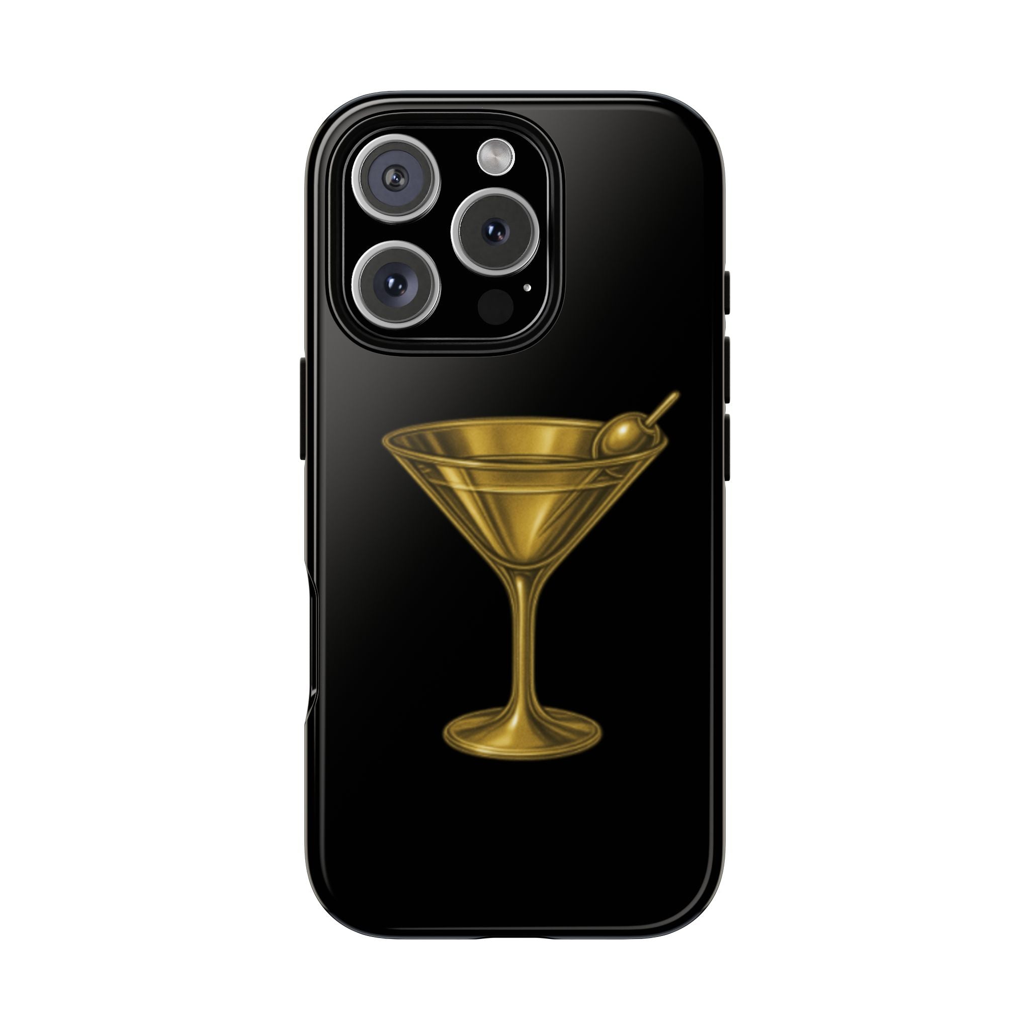 Gold Martini Tough Case Black