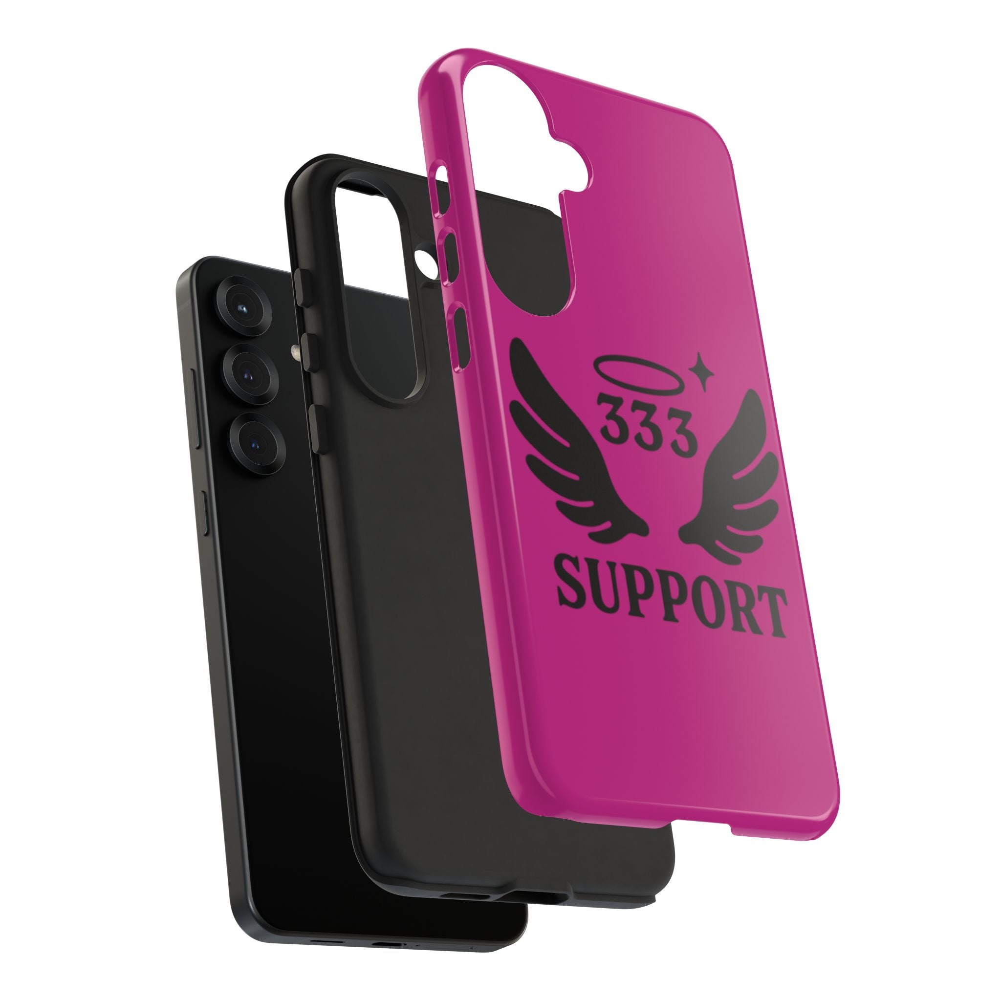 Black & Pink 333 Support Phone Case