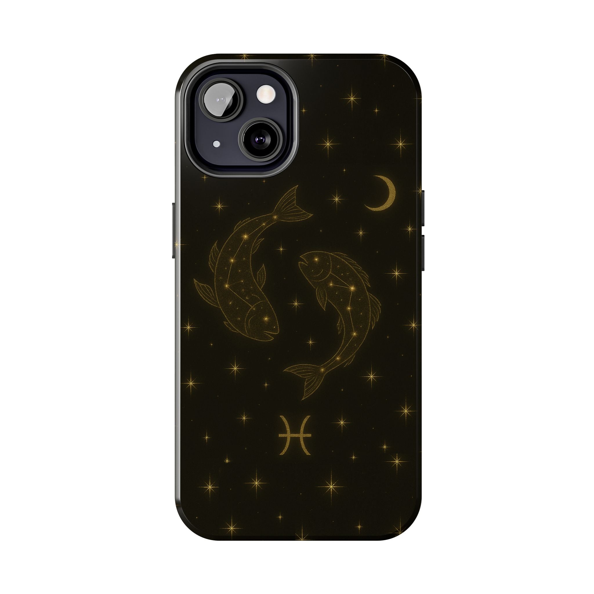 Pisces Zodiac Tough Phone Case — Gold Koi Constellation Design