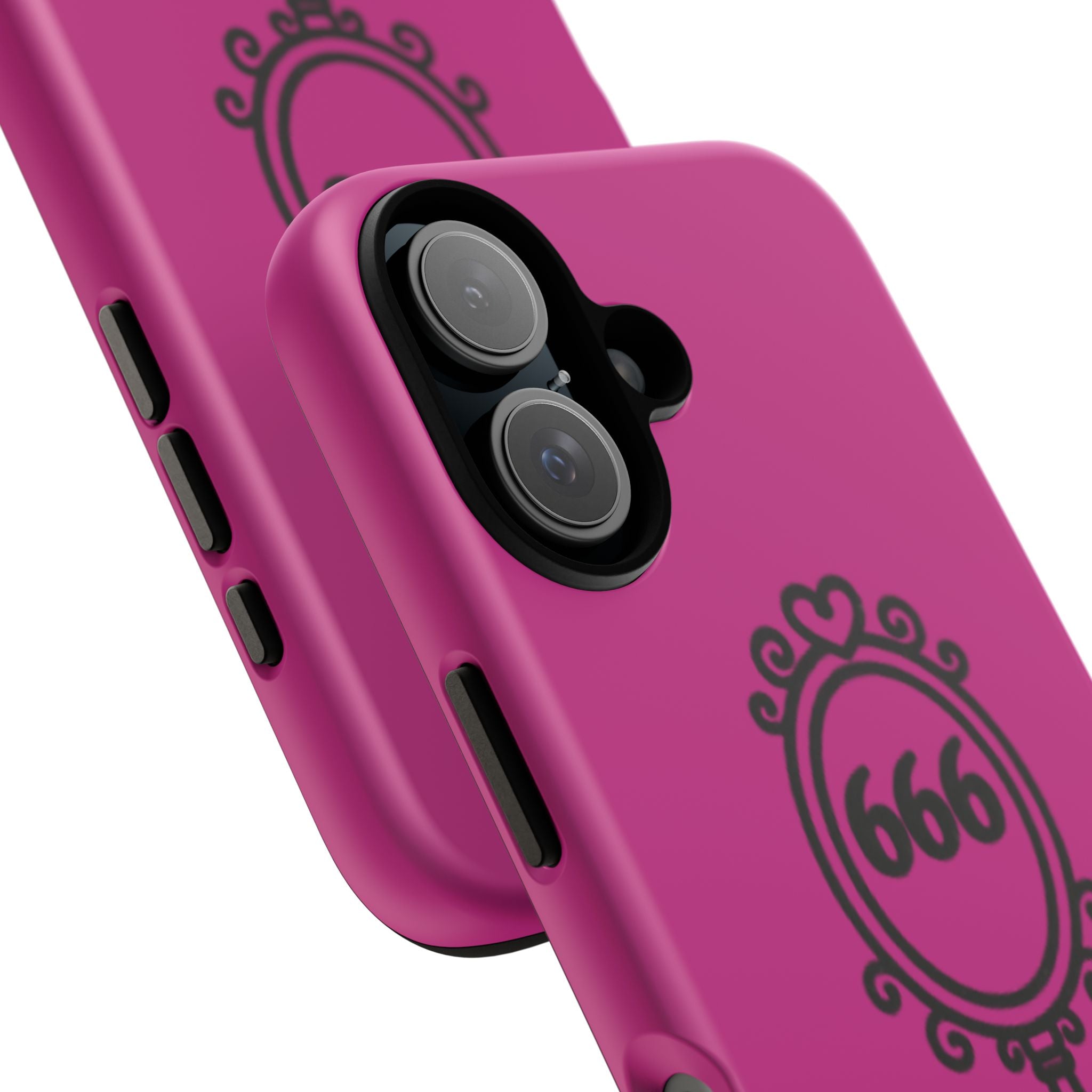 Black & Pink 666 Reflection Phone Case