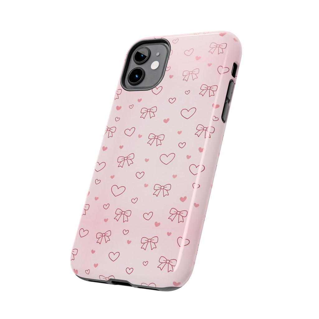 Pink Hearts & Bows Phone Case