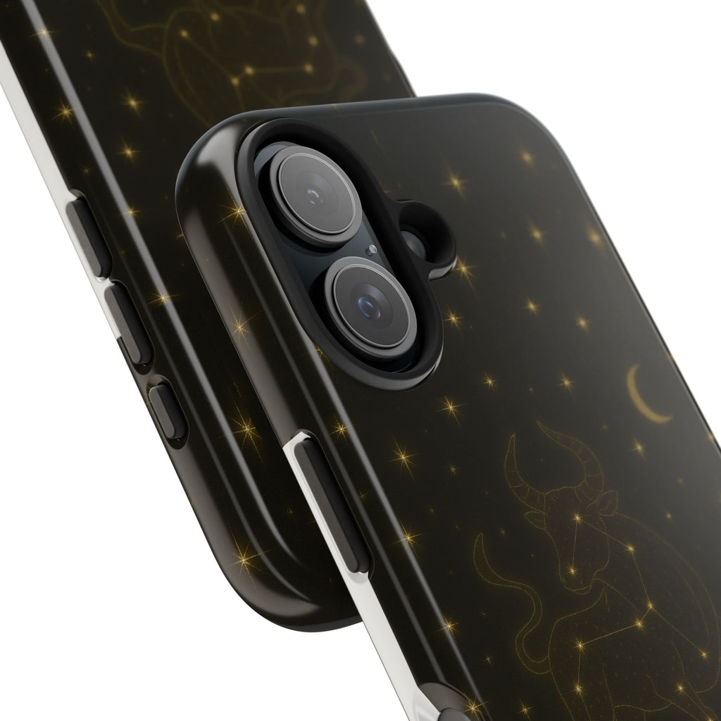 Taurus Constellation Tough Phone Case — Gold Zodiac Bull Phone Case