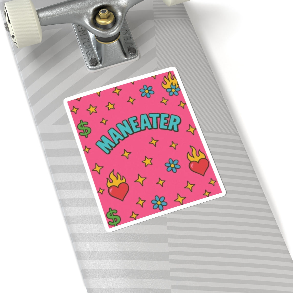 Maneater kiss-cut sticker | Pink