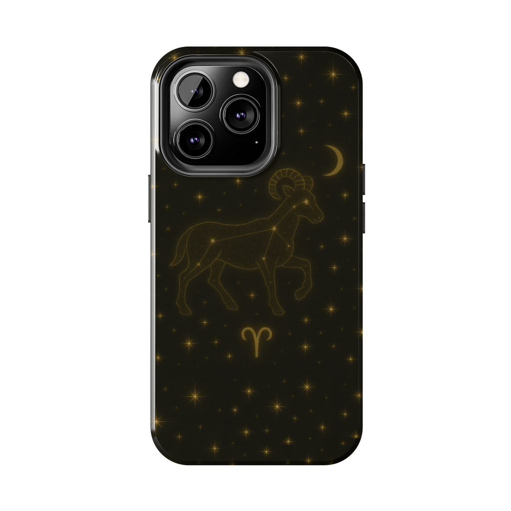 Aries Constellation Tough Phone Case — Zodiac Ram Star Map Design