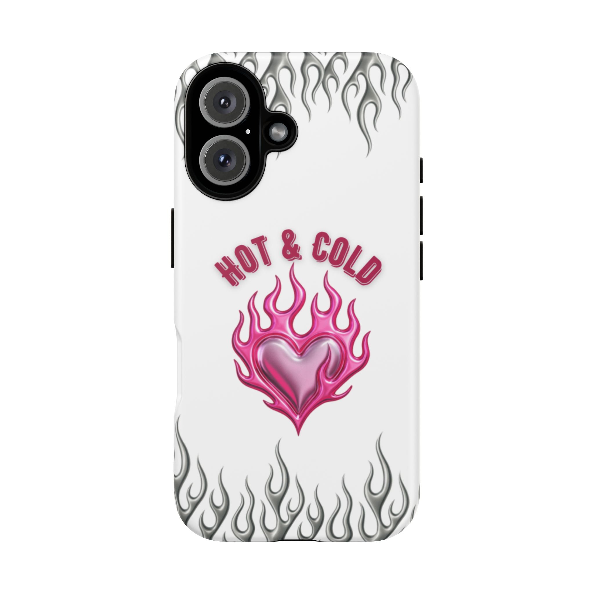 Hot & Cold Pink Flame Tough Phone Case