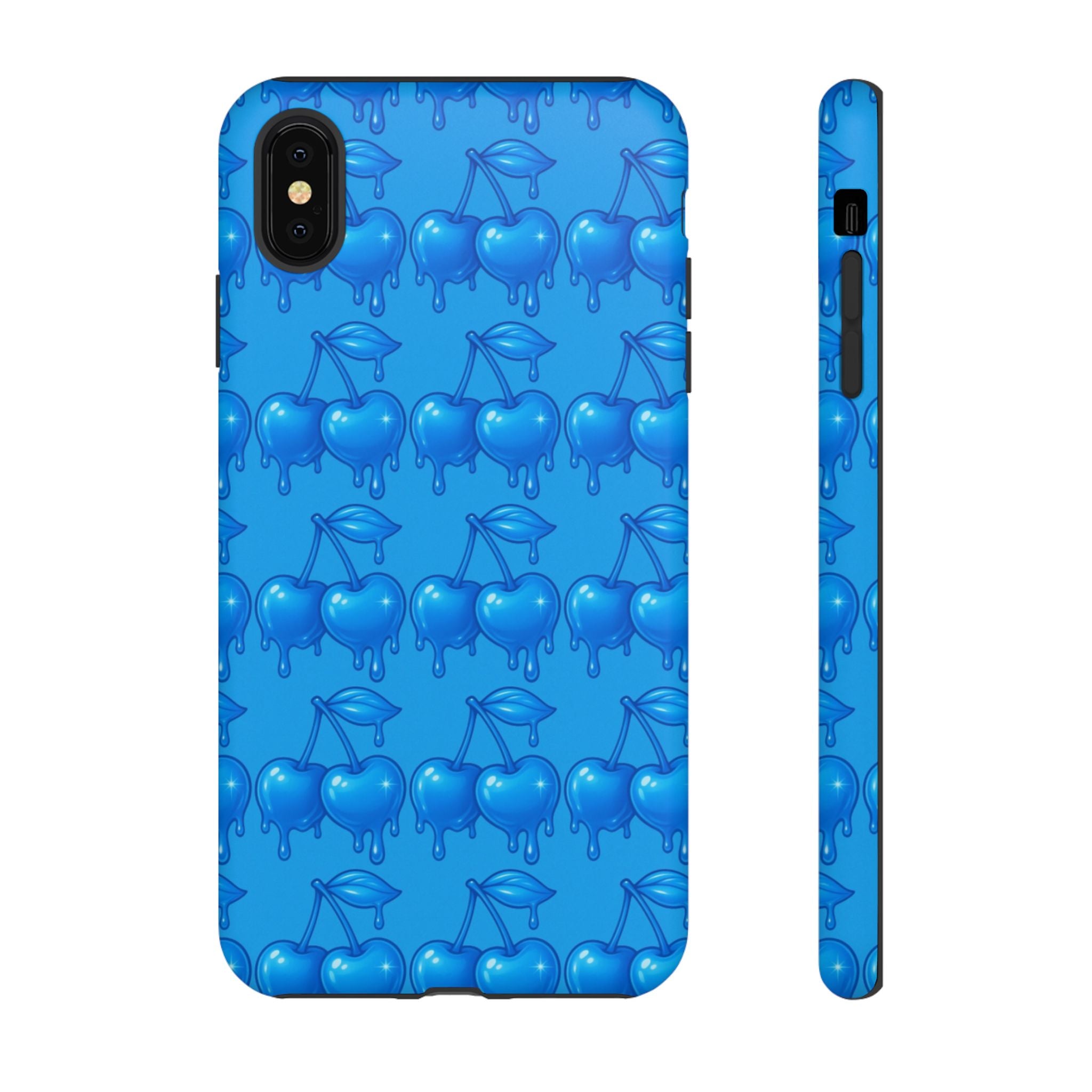 Blue Dripping Cherry Tough Phone Case