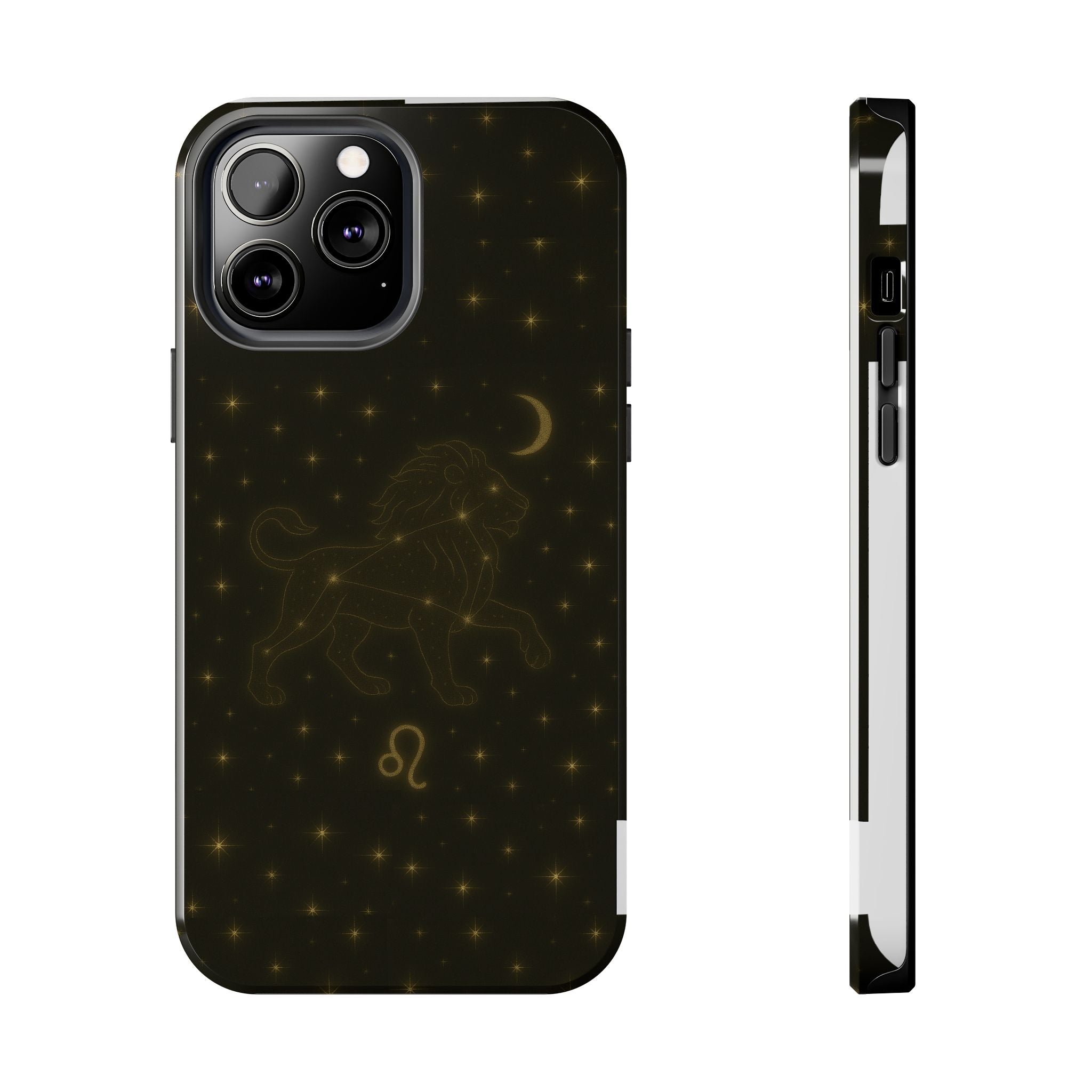 Leo Constellation Tough Phone Case — Zodiac Lion Design with Moon & Stars