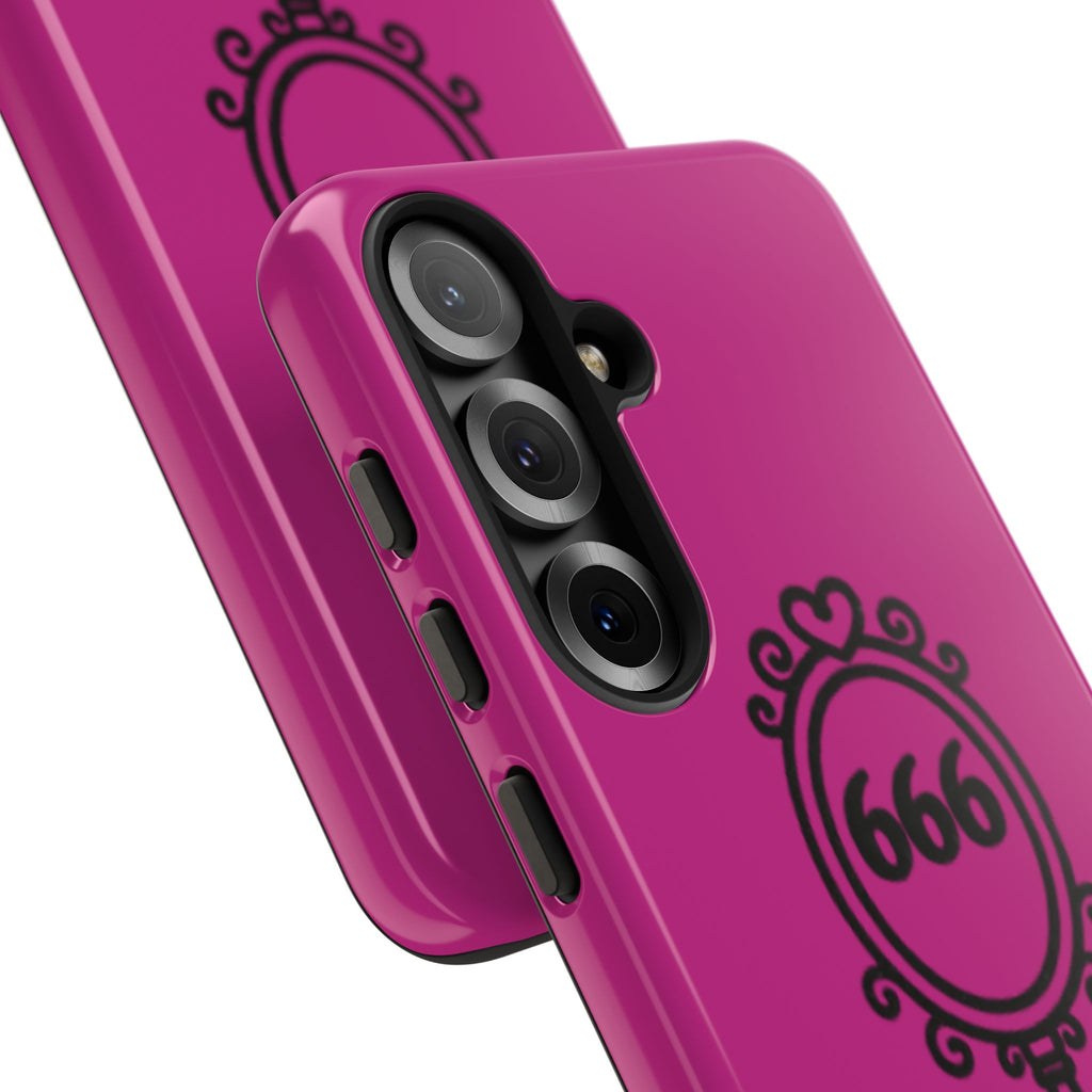 Black & Pink 666 Reflection Phone Case