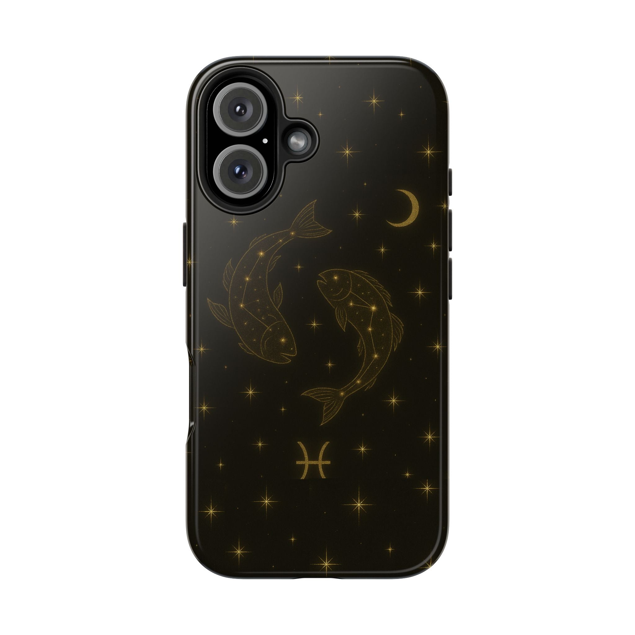 Pisces Zodiac Tough Phone Case — Gold Koi Constellation Design