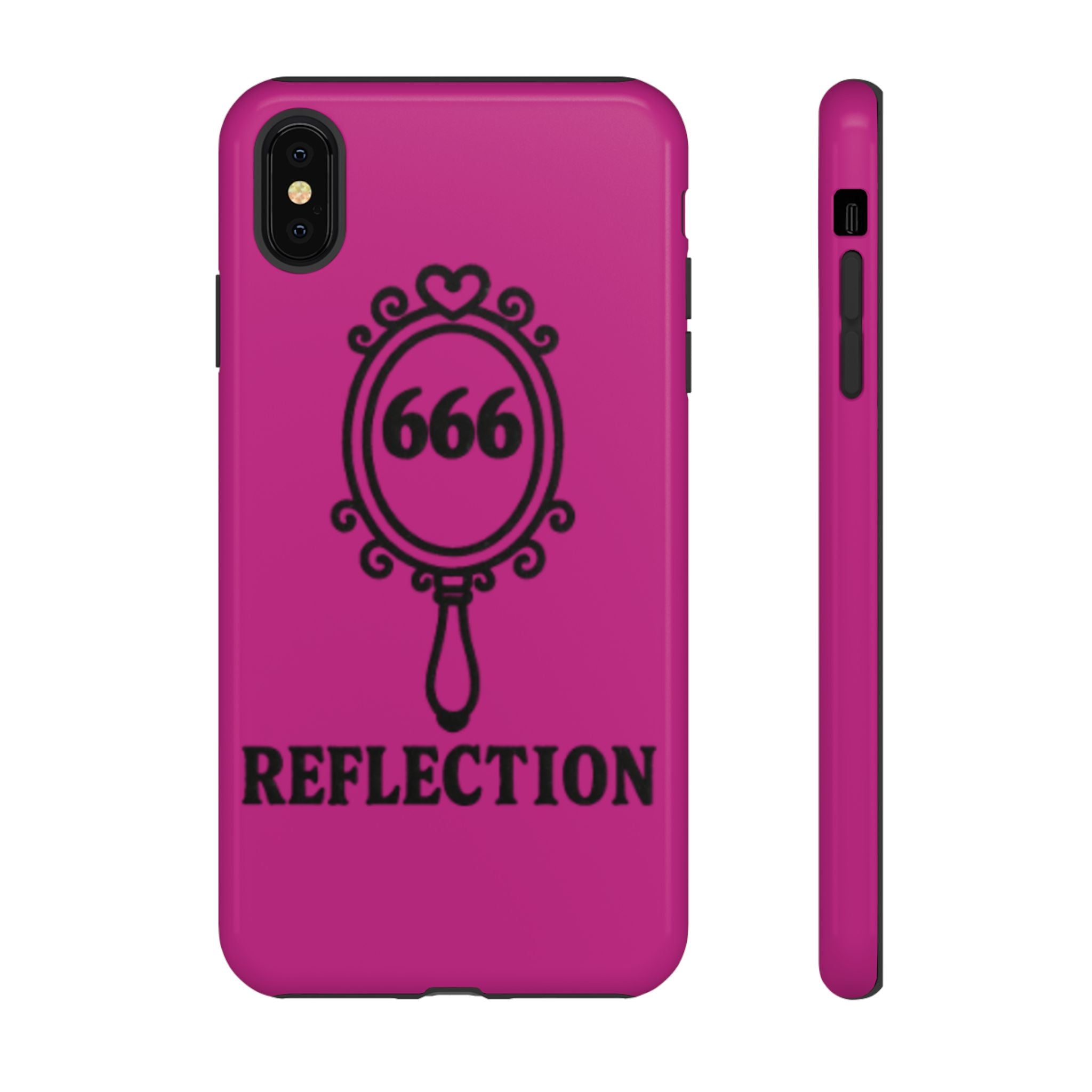 Black & Pink 666 Reflection Phone Case