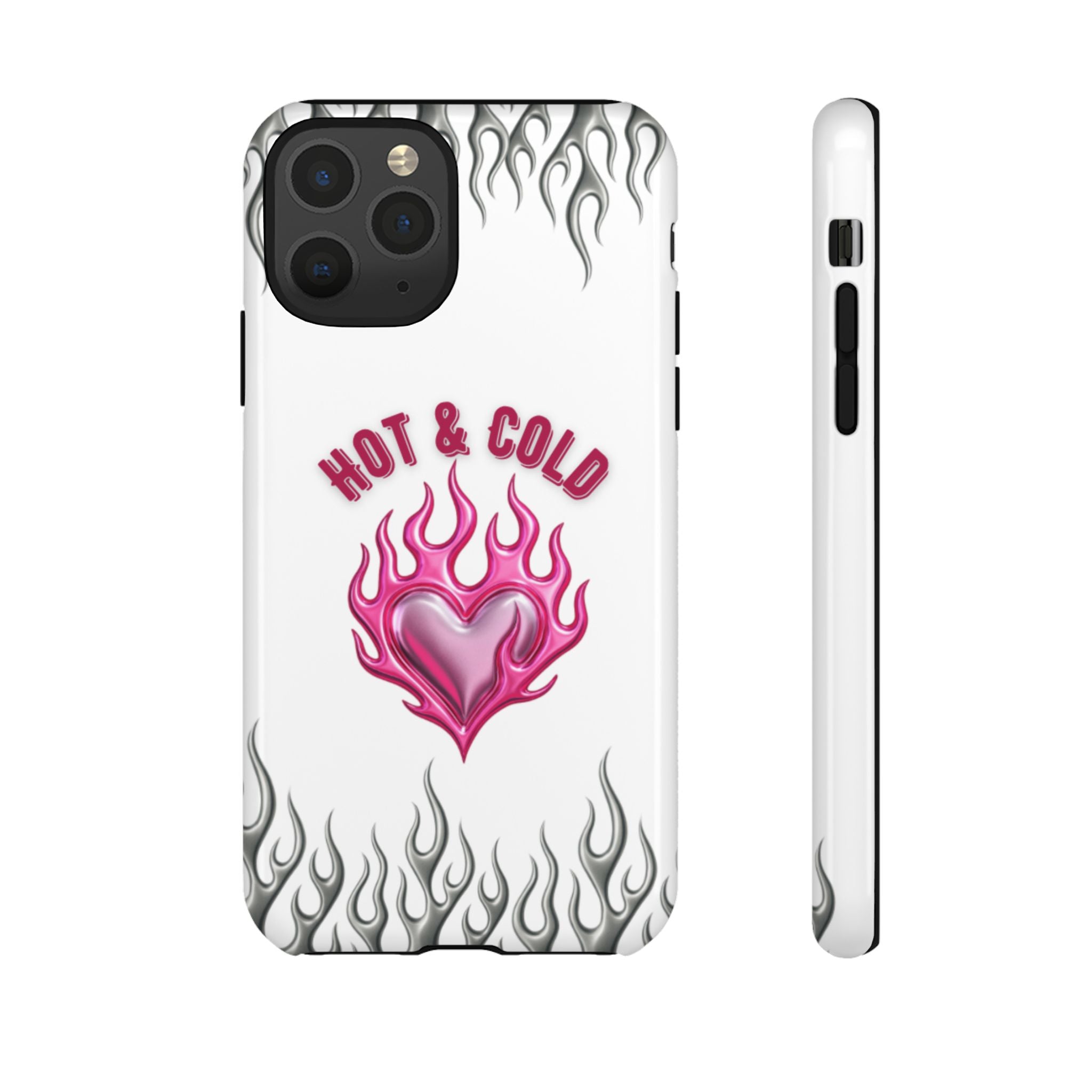 Hot & Cold Pink Flame Tough Phone Case