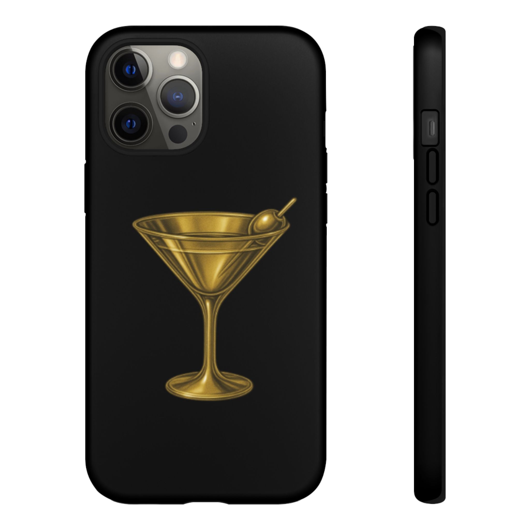 Gold Martini Tough Case Black
