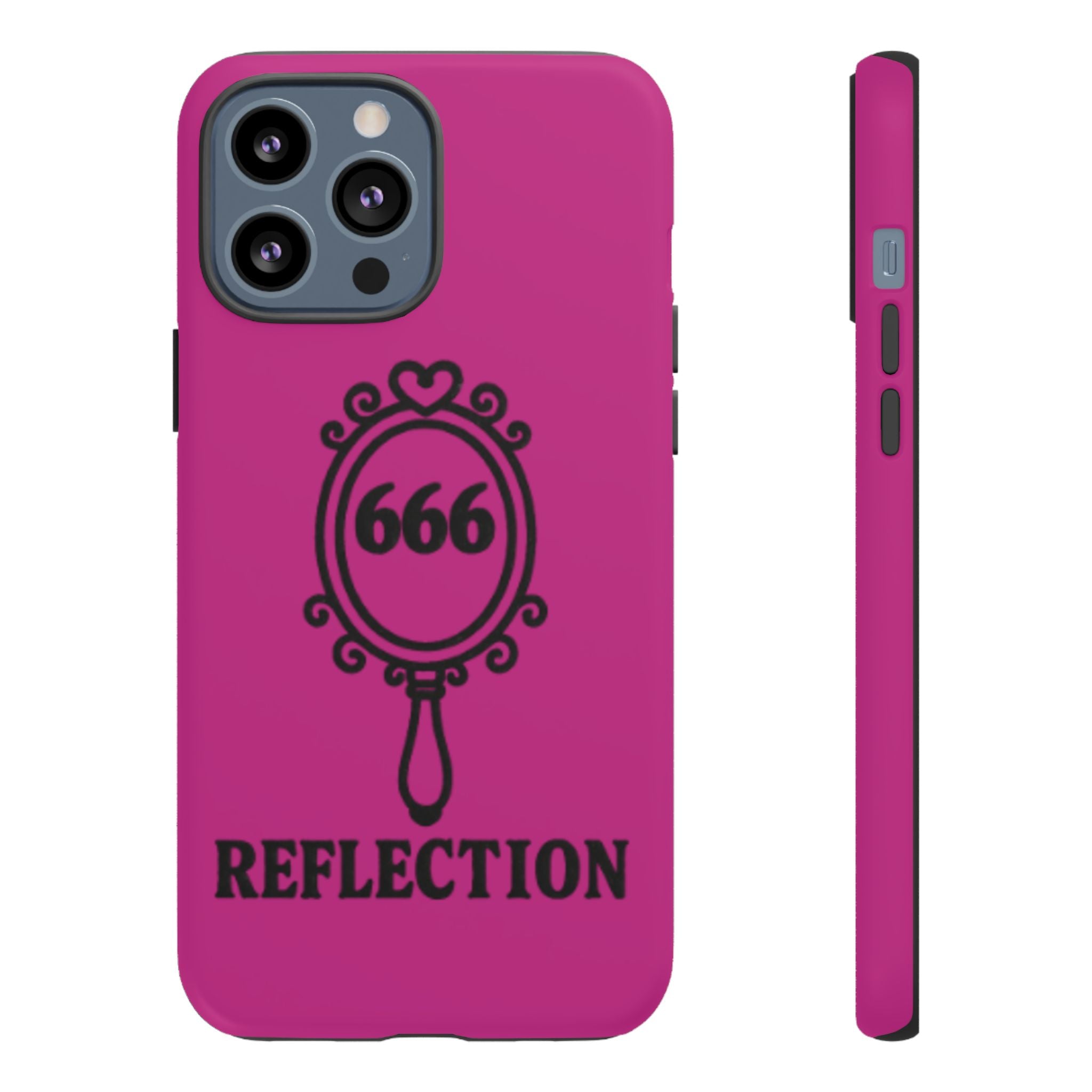 Black & Pink 666 Reflection Phone Case