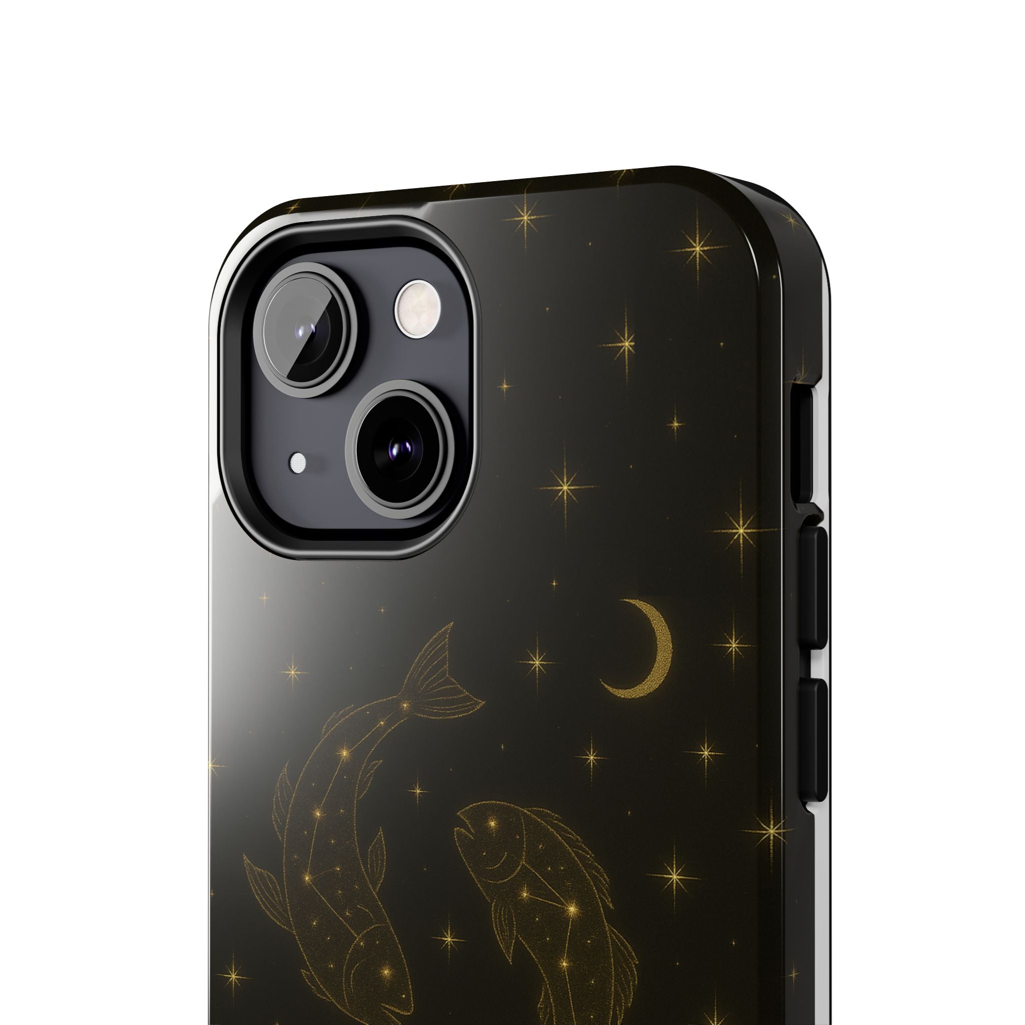 Pisces Zodiac Tough Phone Case — Gold Koi Constellation Design