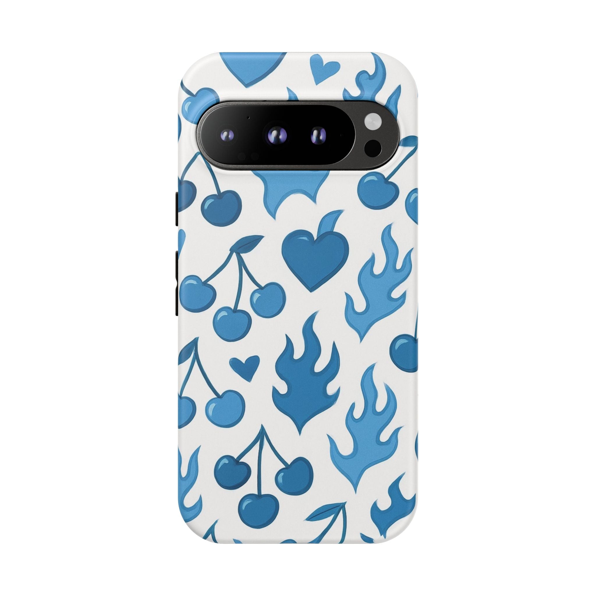 Blue Flaming Heart Phone Case