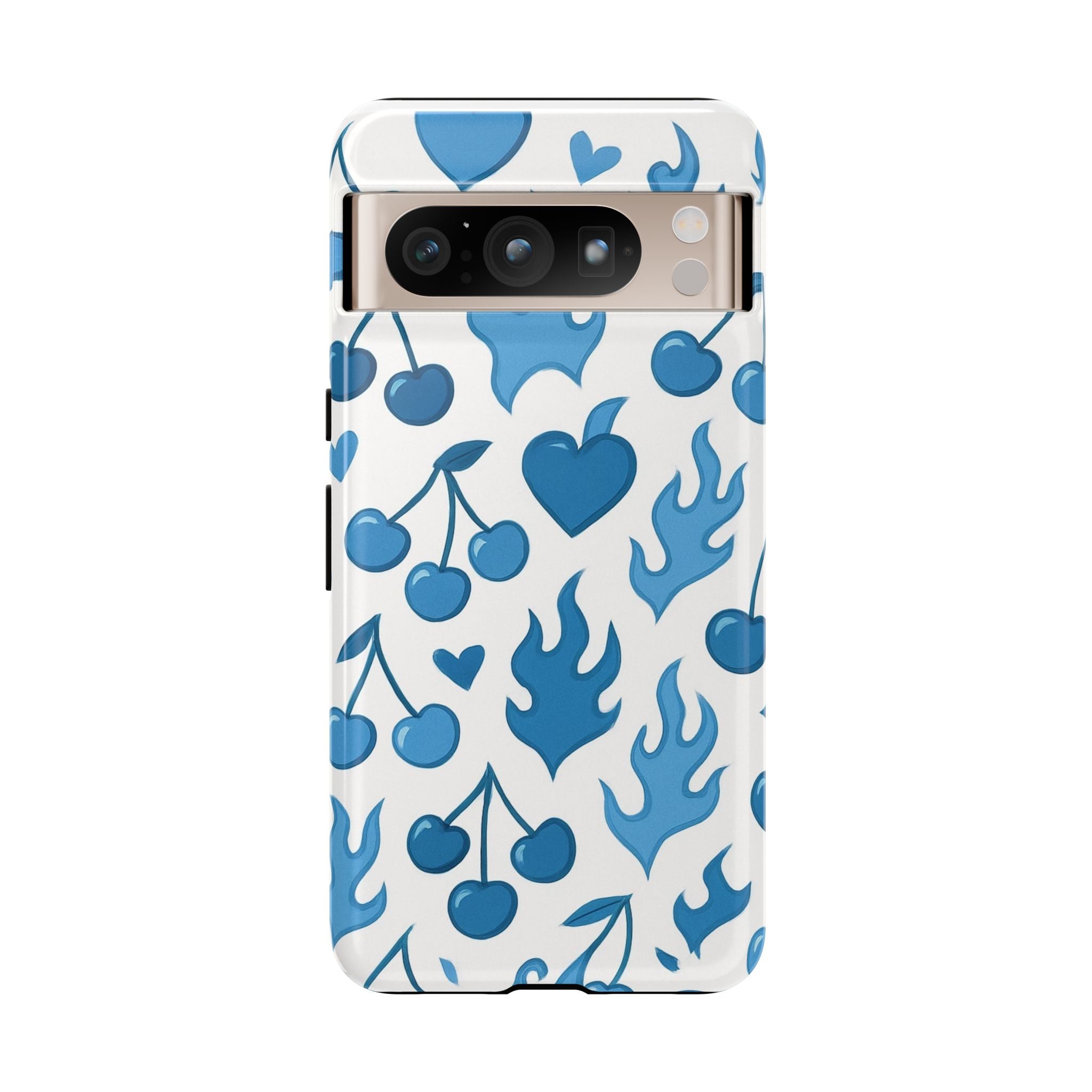 Blue Flaming Heart Phone Case