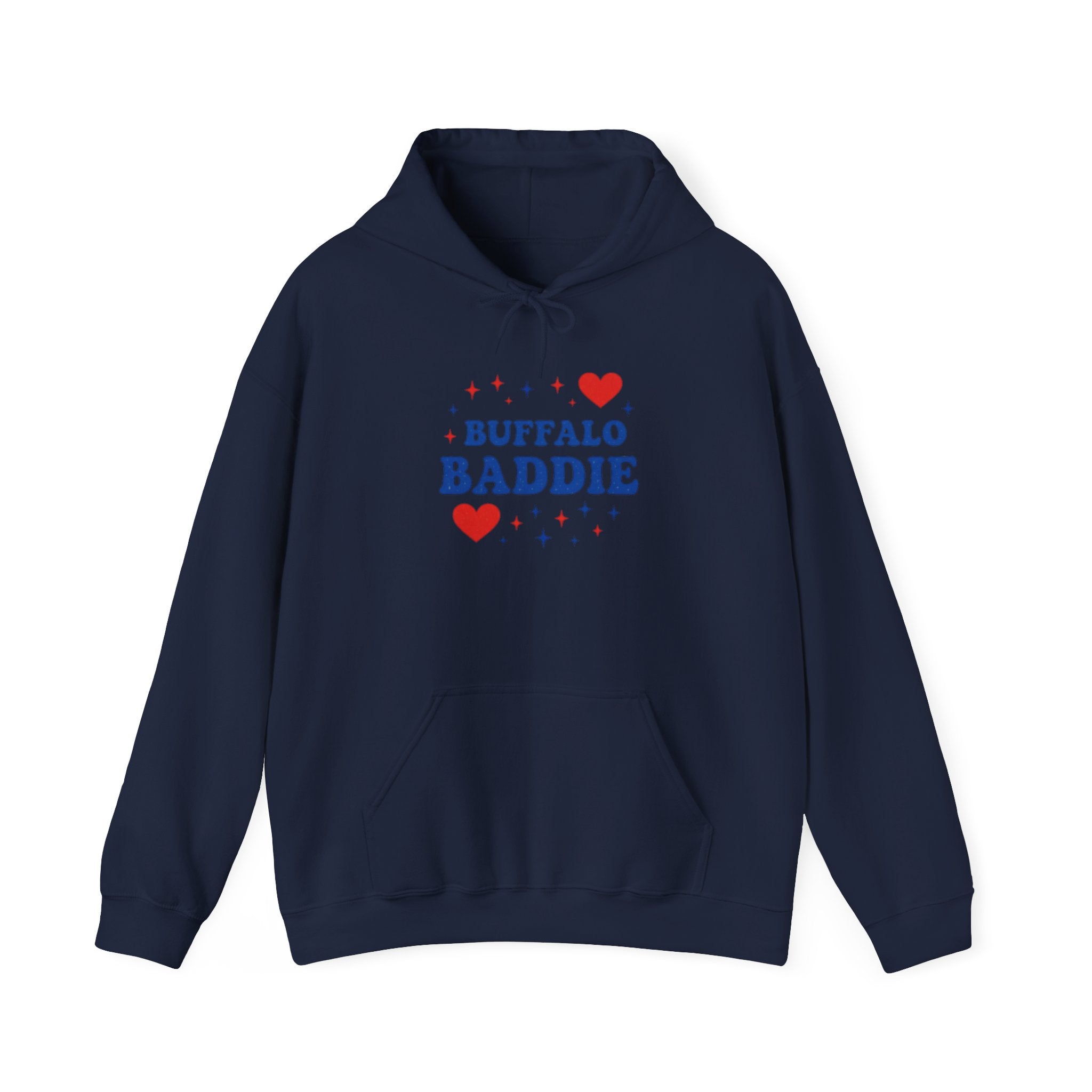 Buffalo Baddie Hoodie — Cute Hearted Buffalo Fan Sweatshirt
