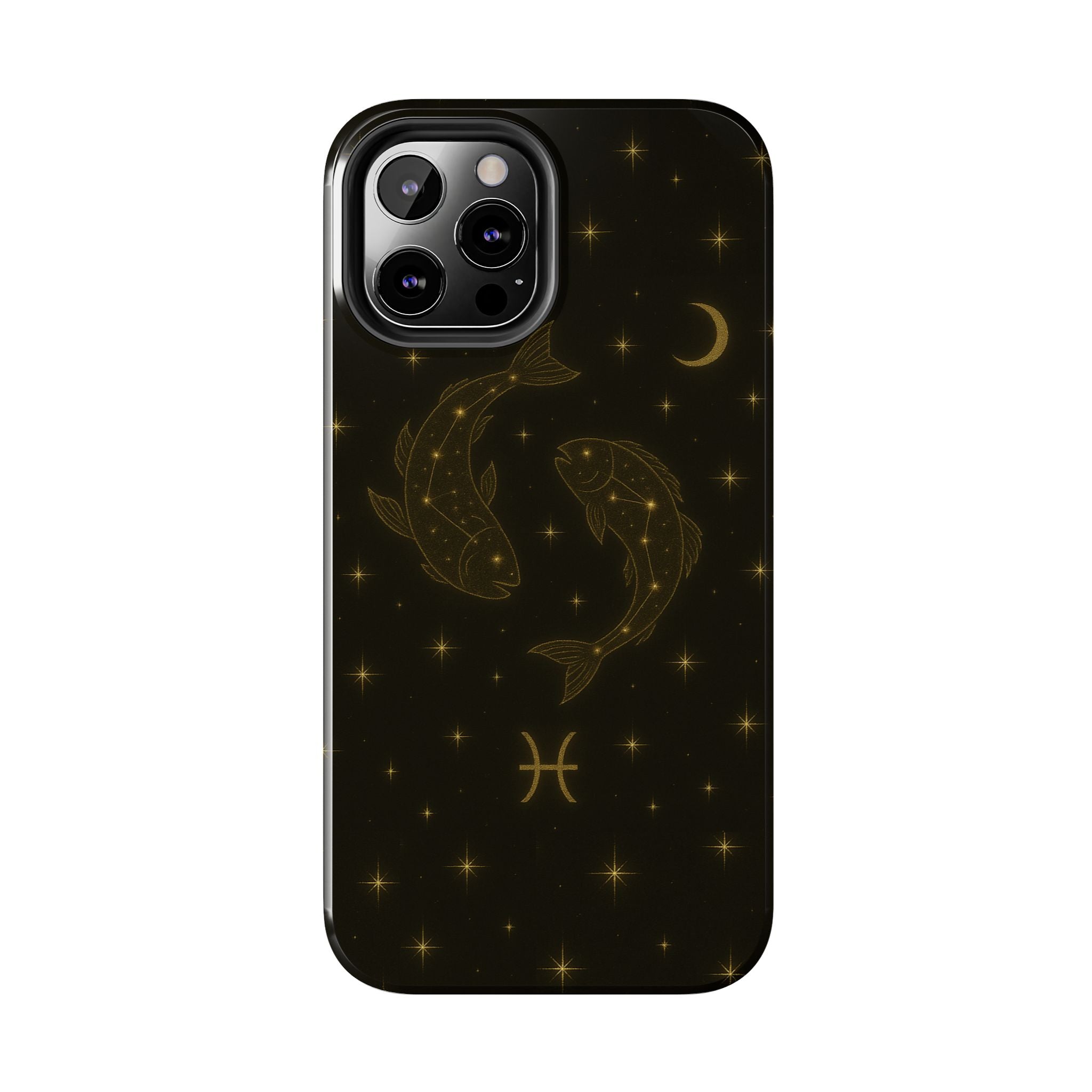 Pisces Zodiac Tough Phone Case — Gold Koi Constellation Design