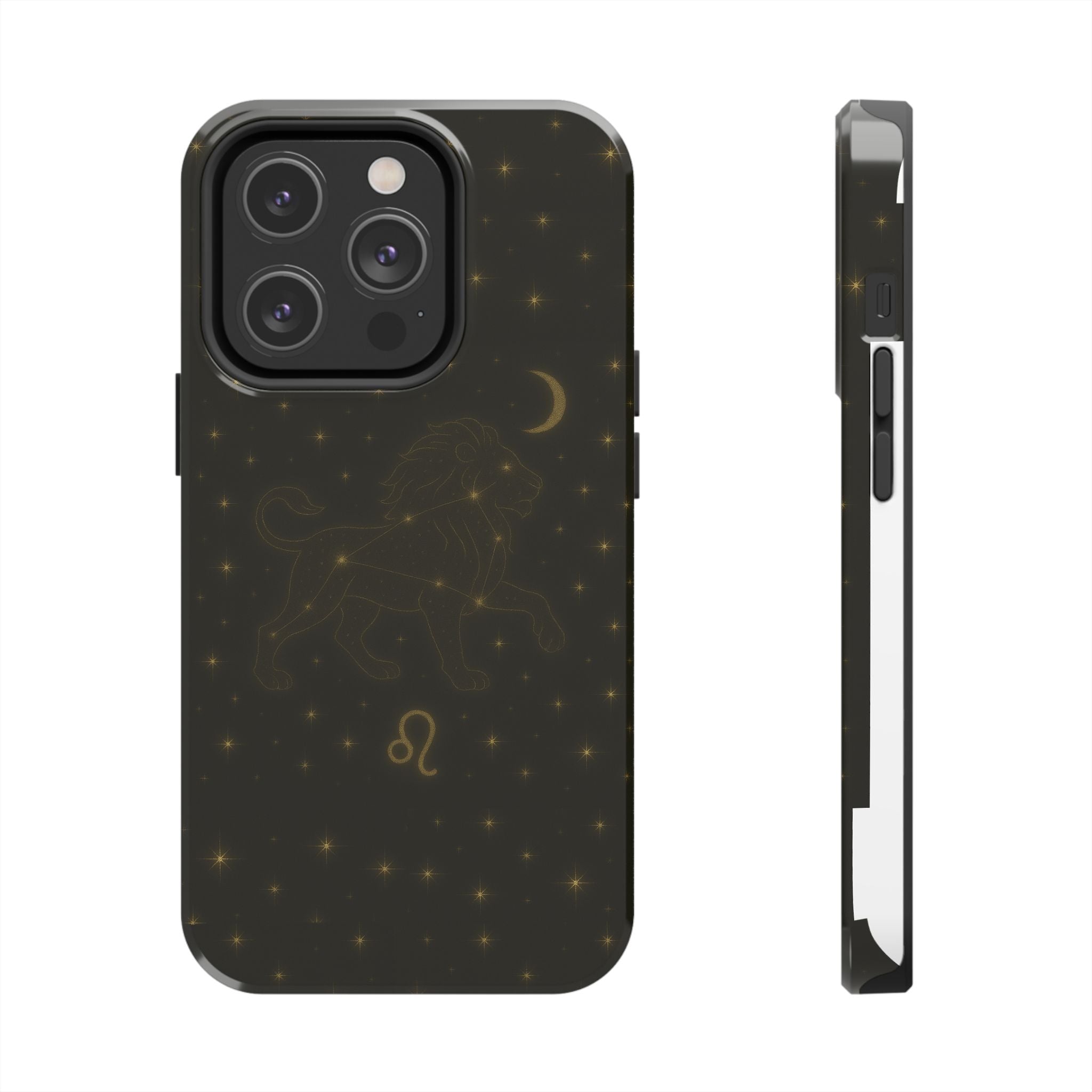 Leo Constellation Tough Phone Case — Zodiac Lion Design with Moon & Stars