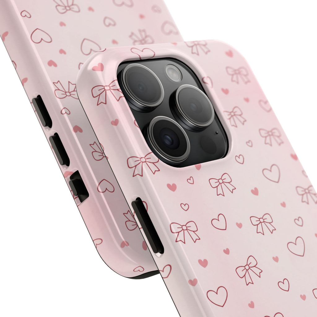 Pink Hearts & Bows Phone Case