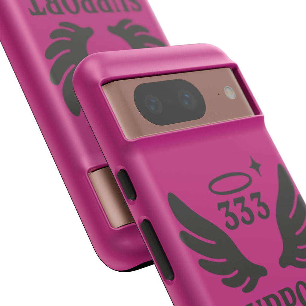 Black & Pink 333 Support Phone Case