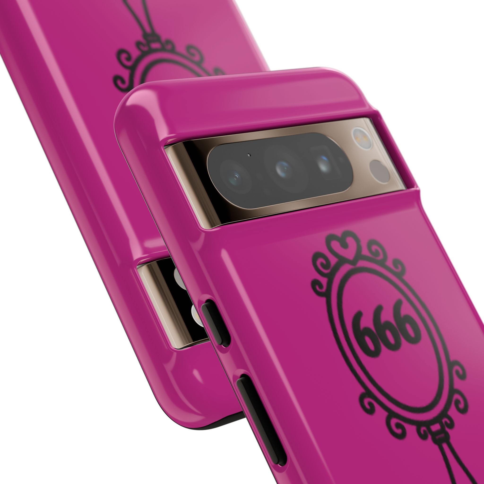Black & Pink 666 Reflection Phone Case