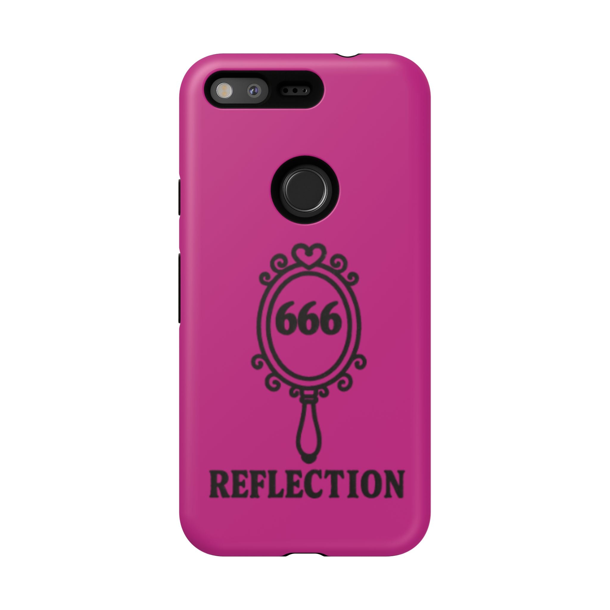 Black & Pink 666 Reflection Phone Case