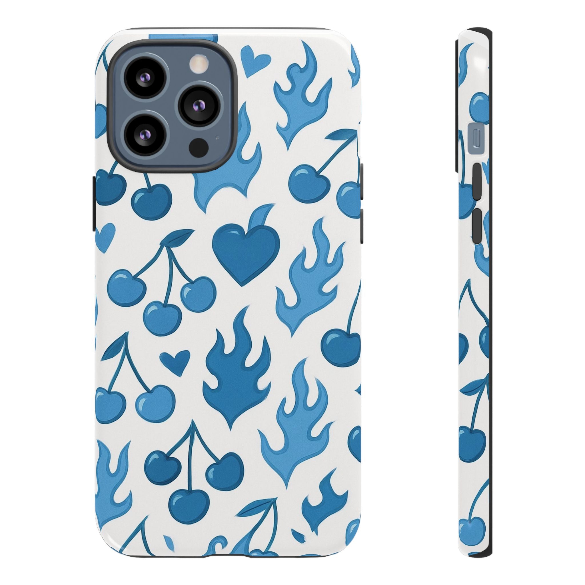 Blue Flaming Heart Phone Case