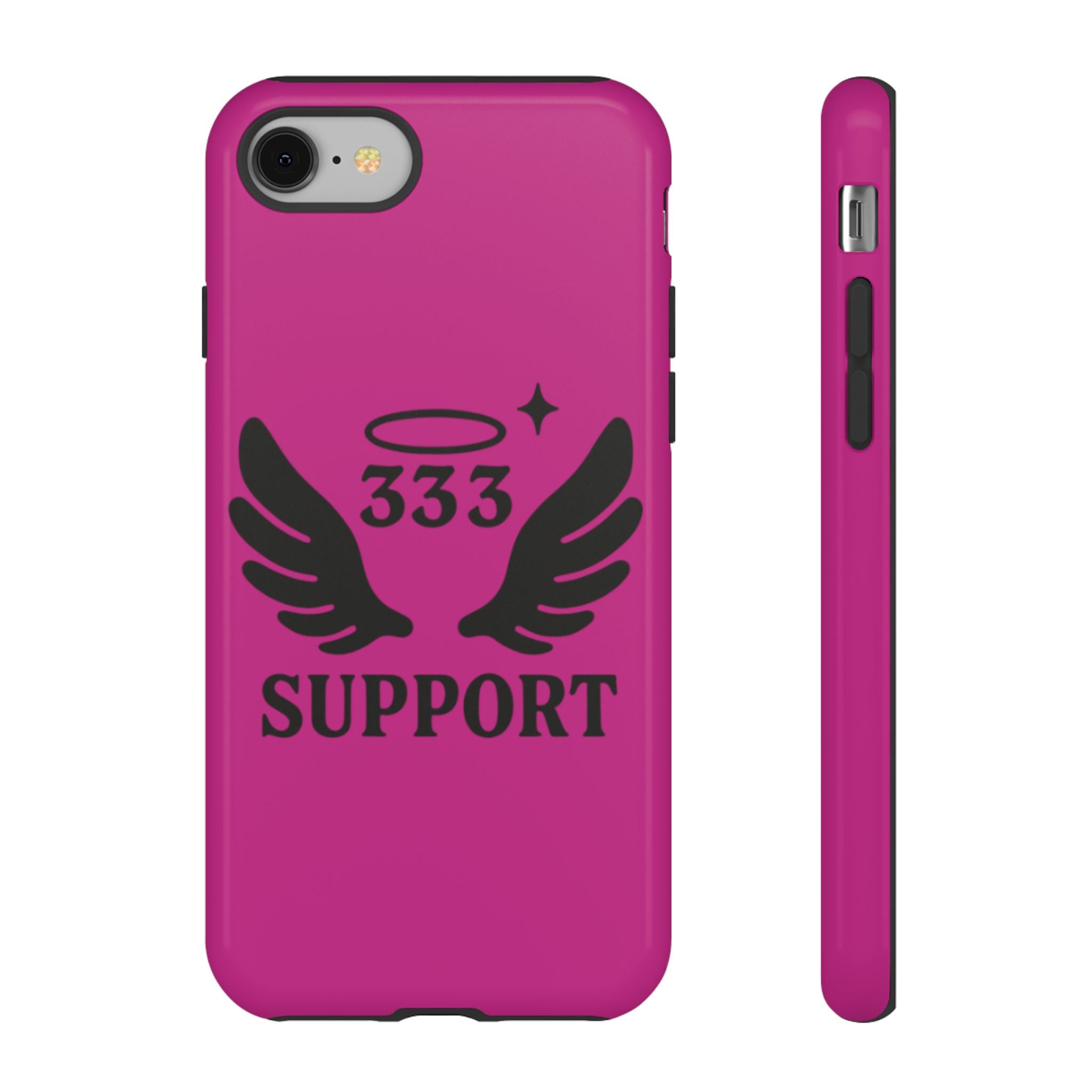 Black & Pink 333 Support Phone Case