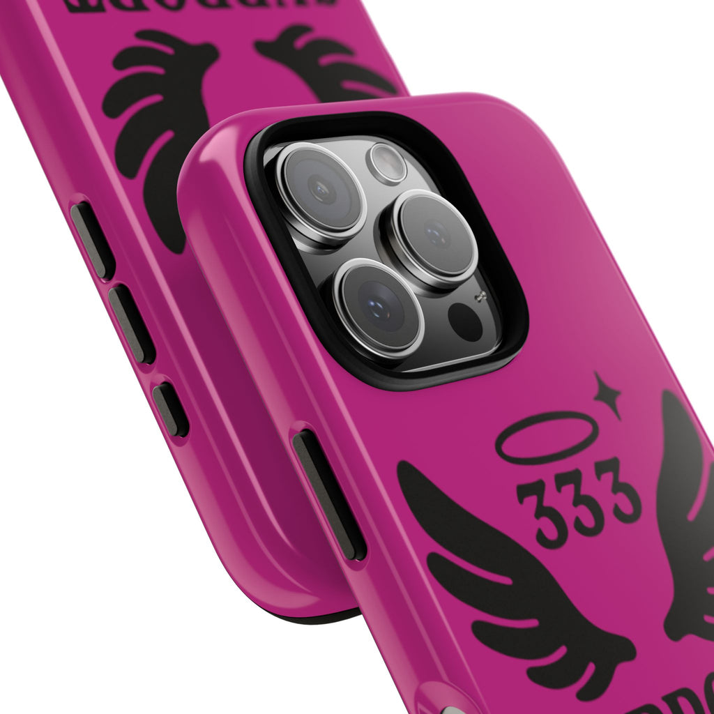 Black & Pink 333 Support Phone Case