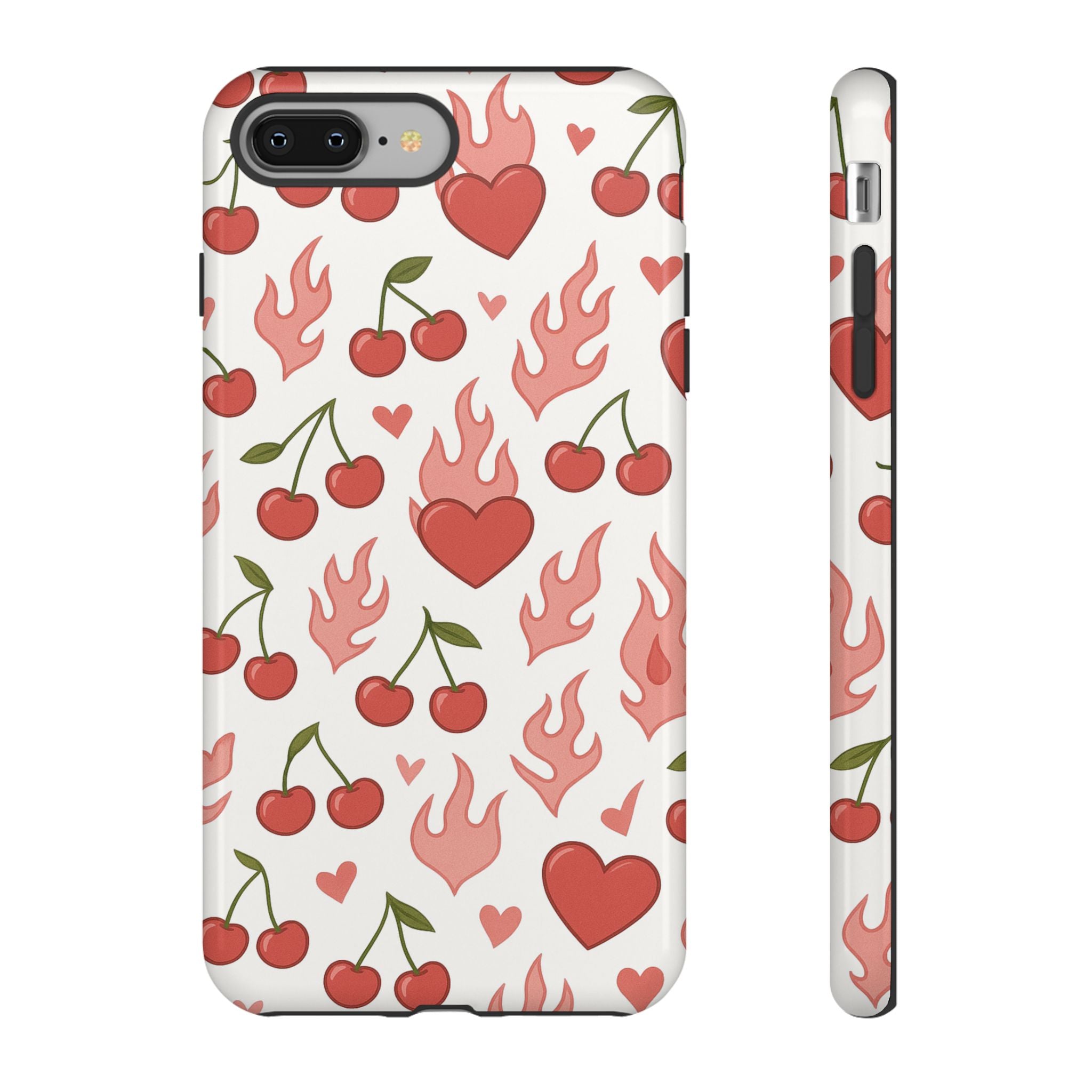 Pink Flaming Heart Phone Case