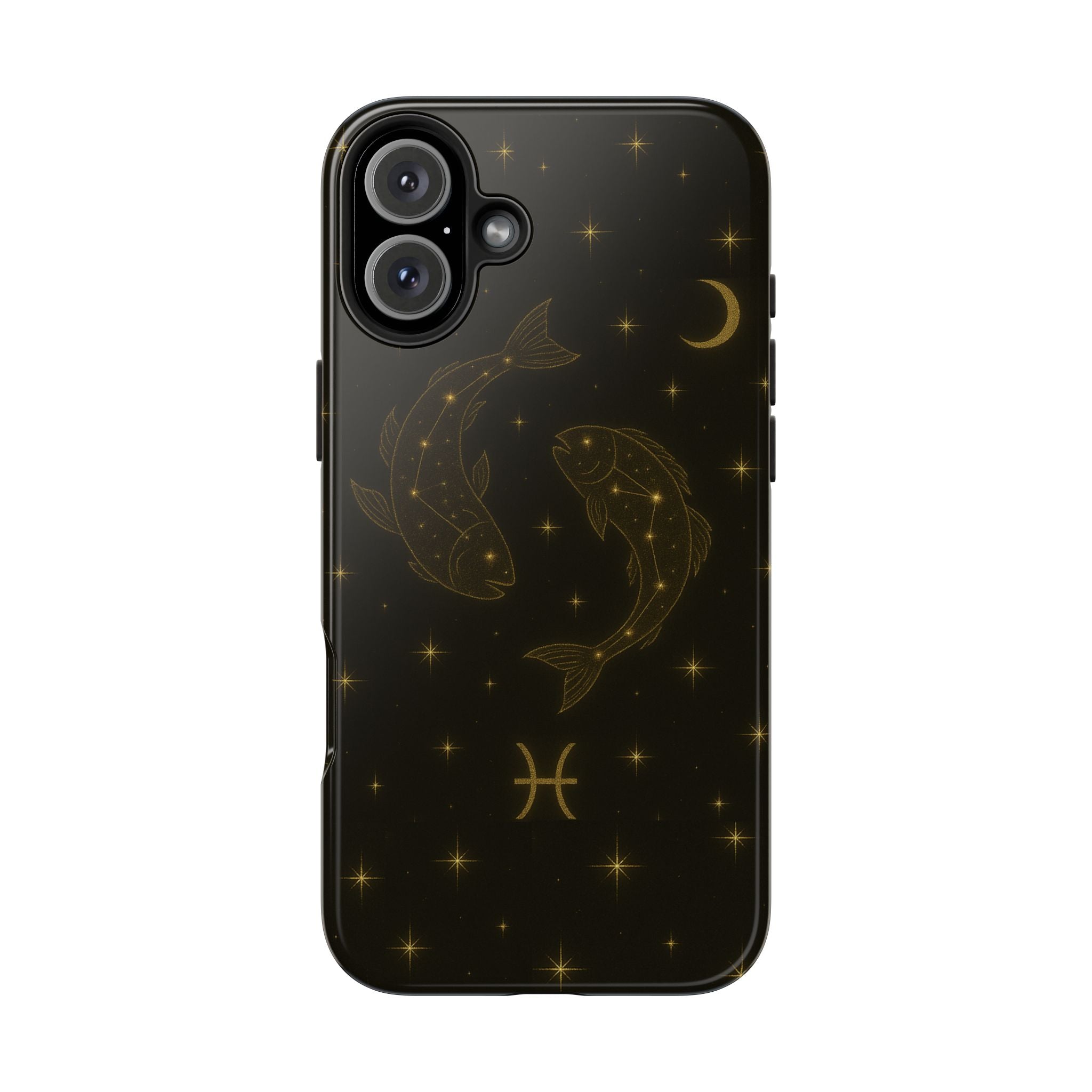 Pisces Zodiac Tough Phone Case — Gold Koi Constellation Design