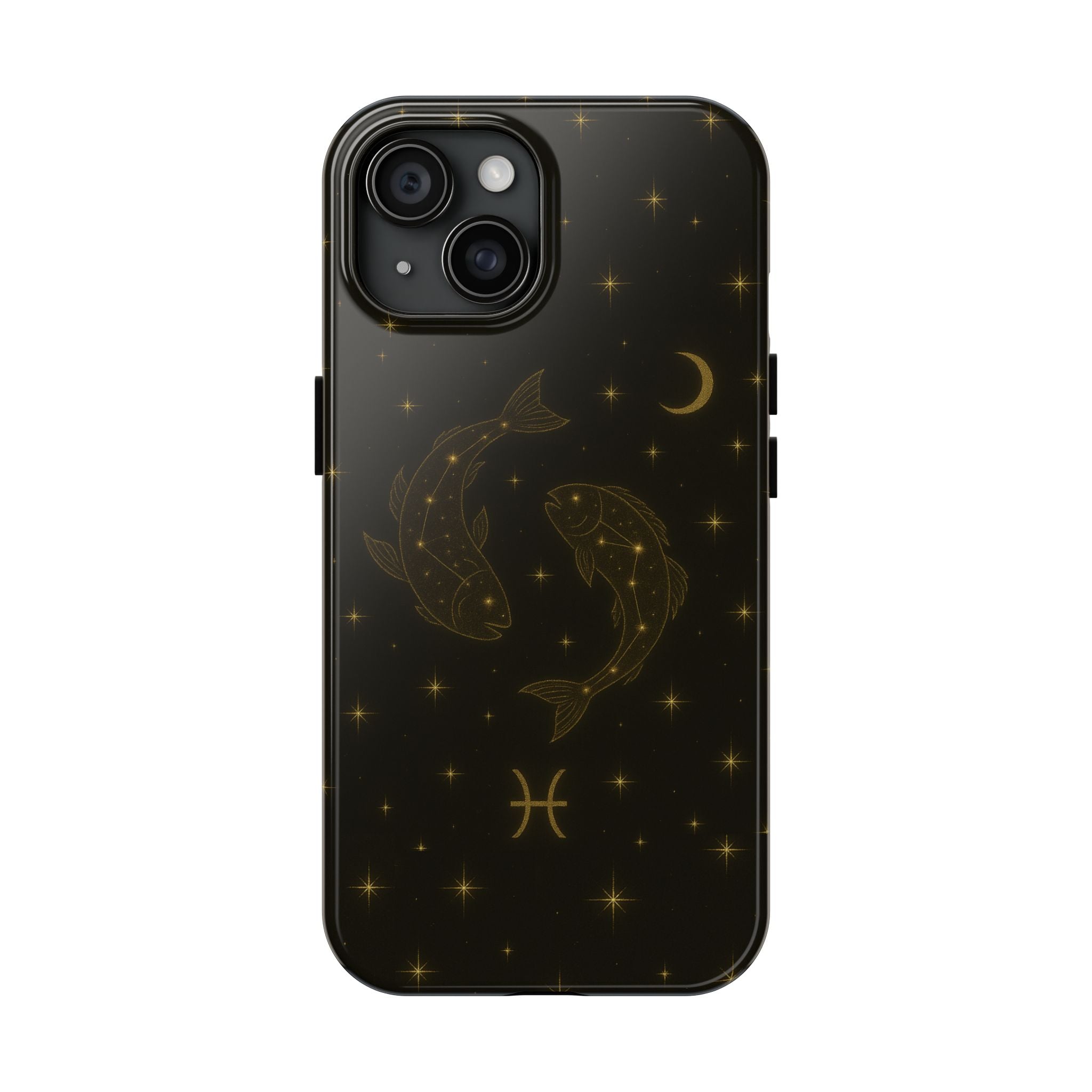 Pisces Zodiac Tough Phone Case — Gold Koi Constellation Design
