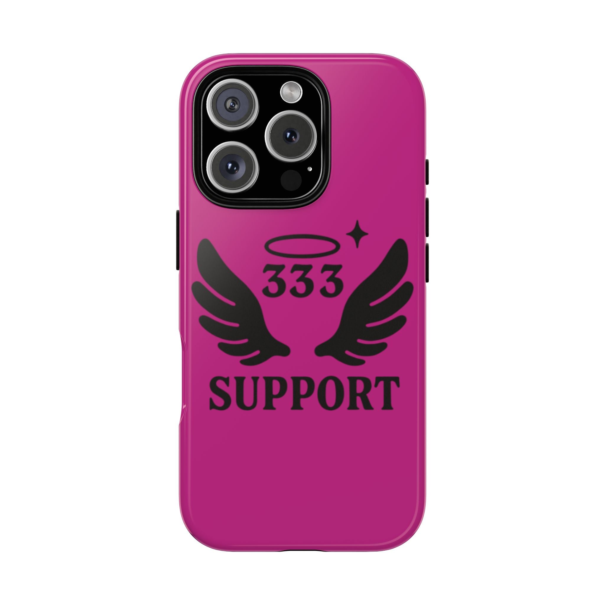 Black & Pink 333 Support Phone Case