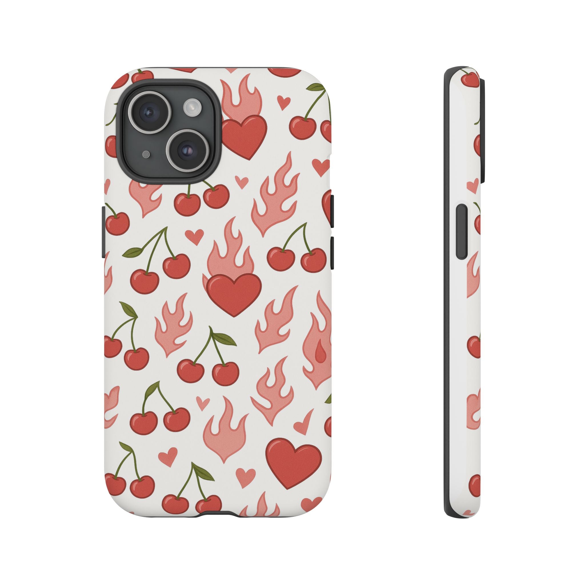 Pink Flaming Heart Phone Case