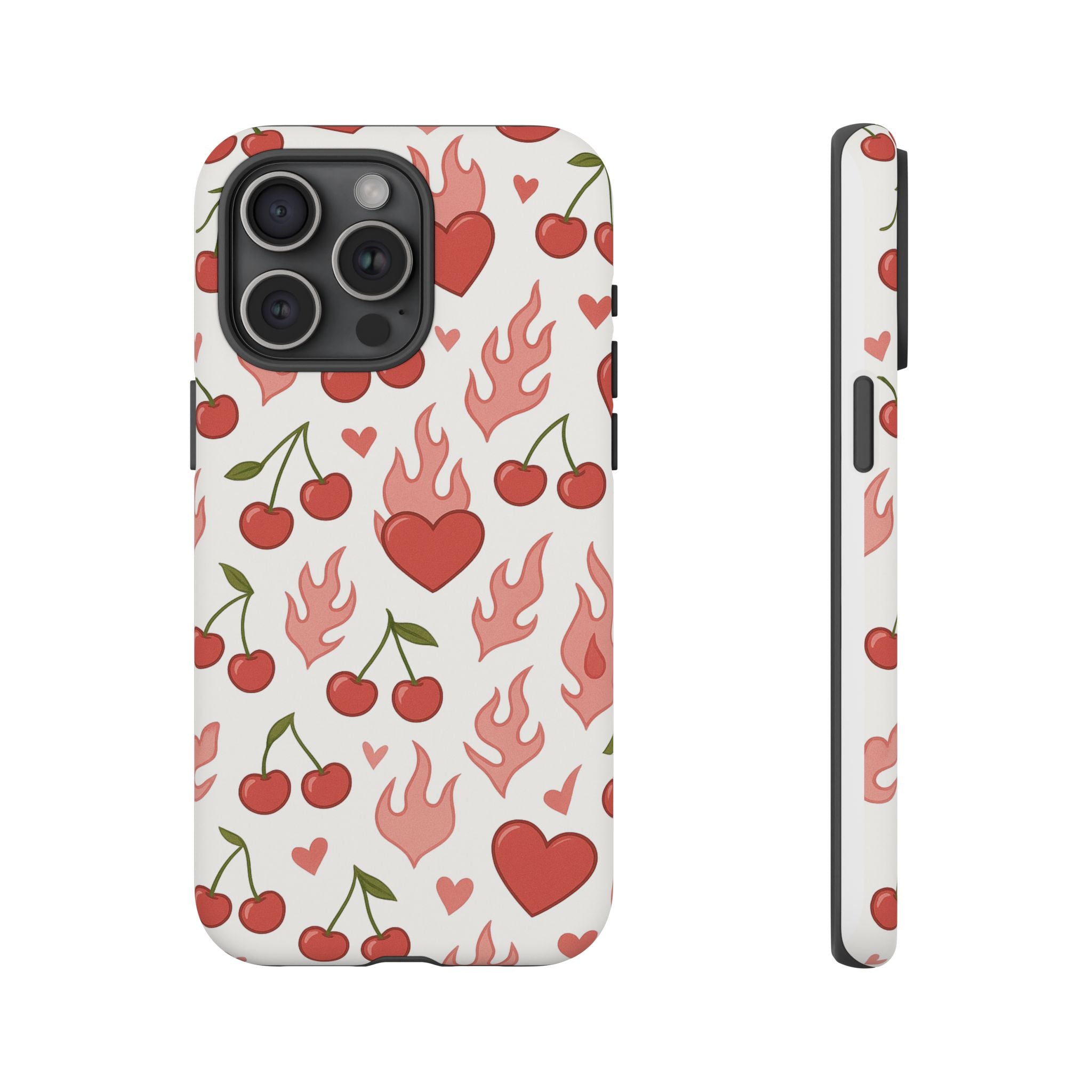 Pink Flaming Heart Phone Case
