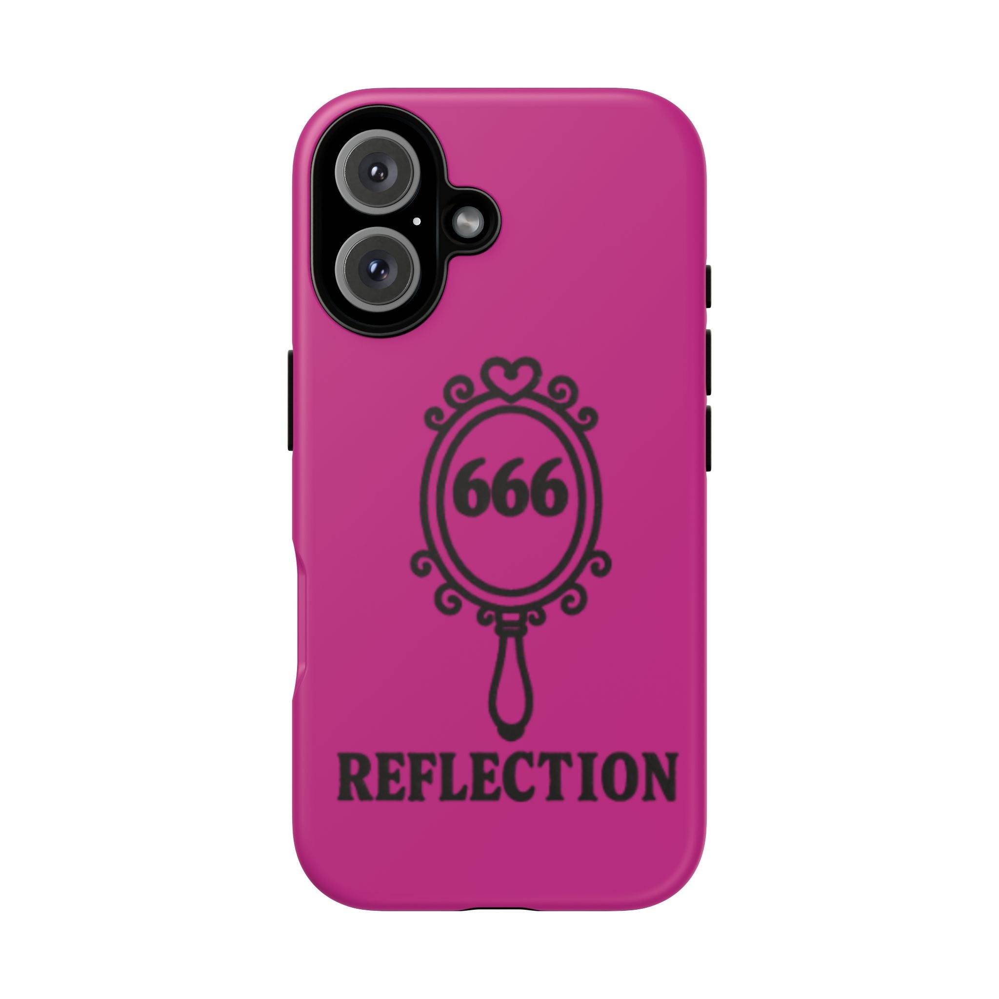 Black & Pink 666 Reflection Phone Case