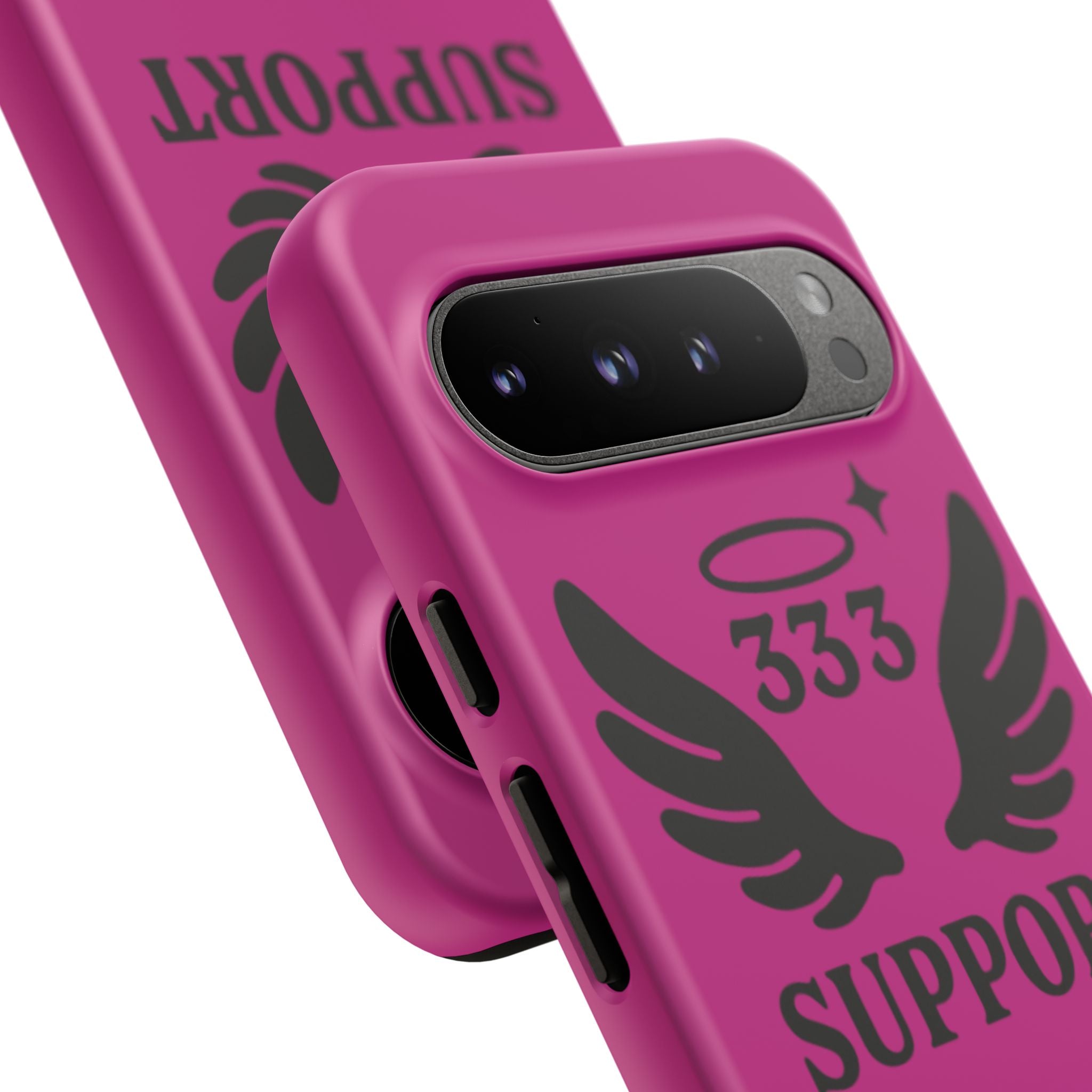 Black & Pink 333 Support Phone Case