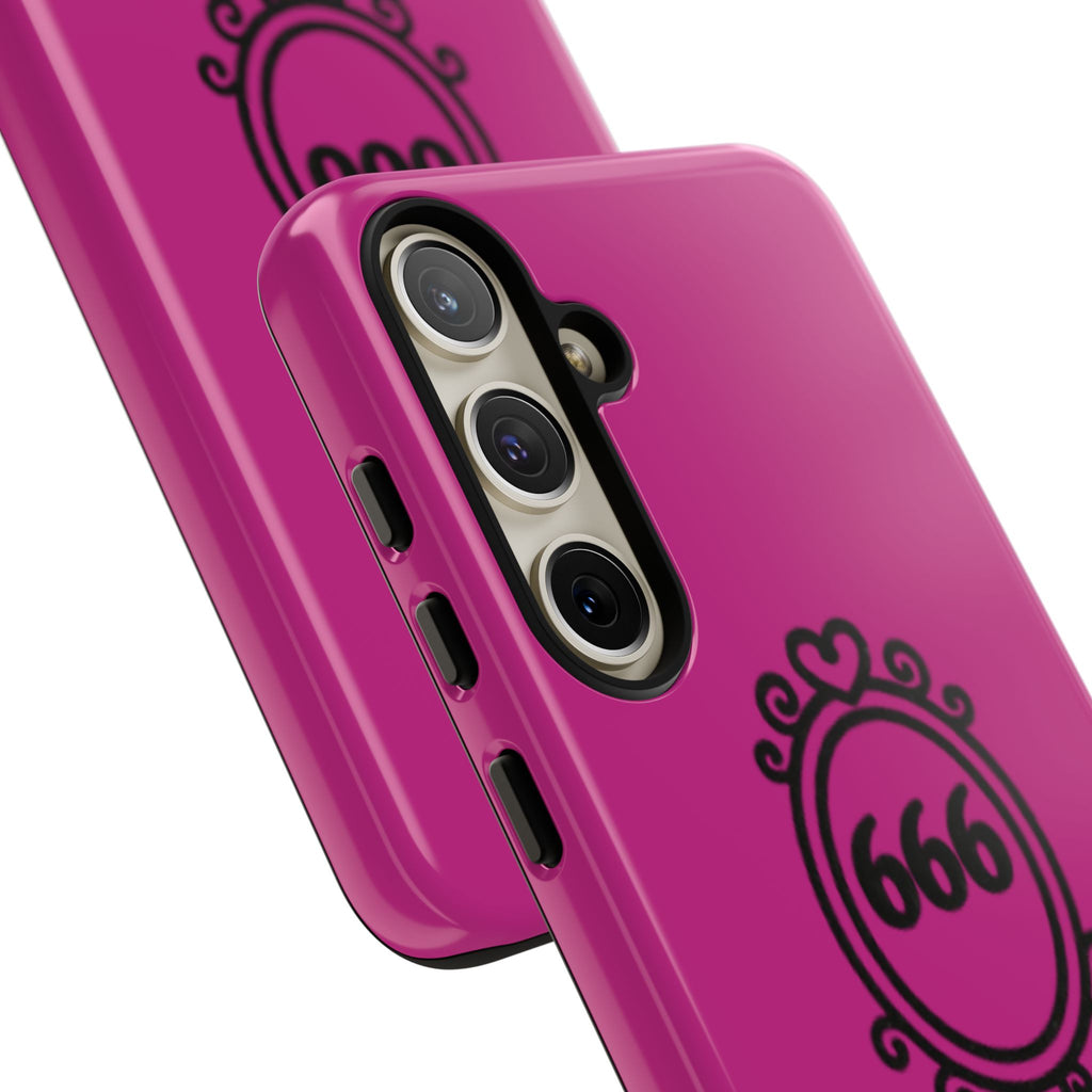 Black & Pink 666 Reflection Phone Case