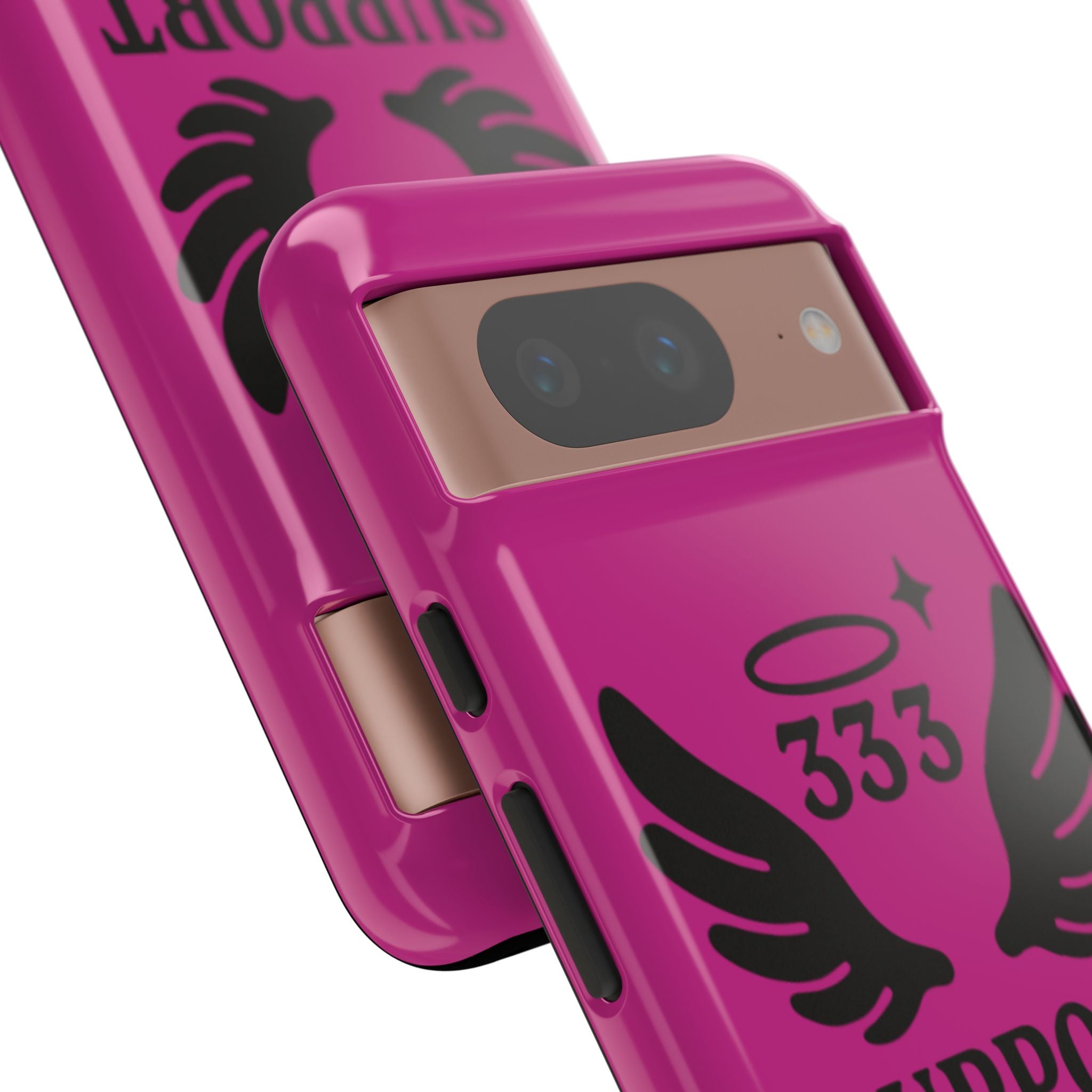 Black & Pink 333 Support Phone Case