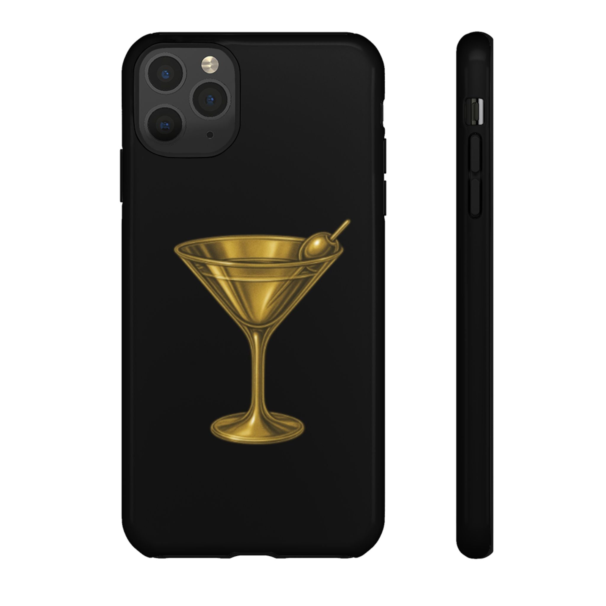 Gold Martini Tough Case Black