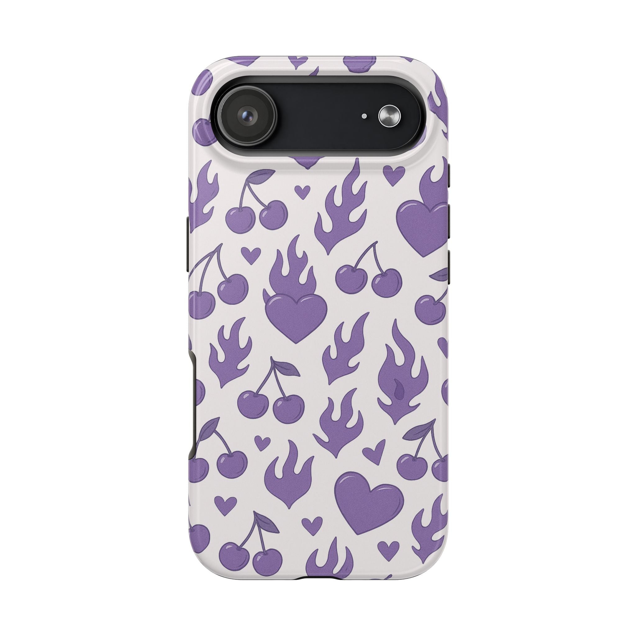 Purple Flaming Heart Phone Case