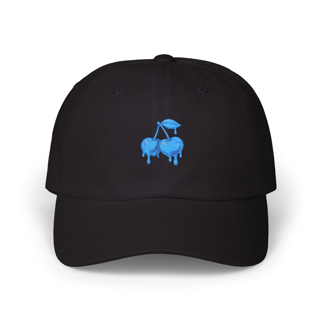 Drippy Blue Cherries Ball Cap Embroidered