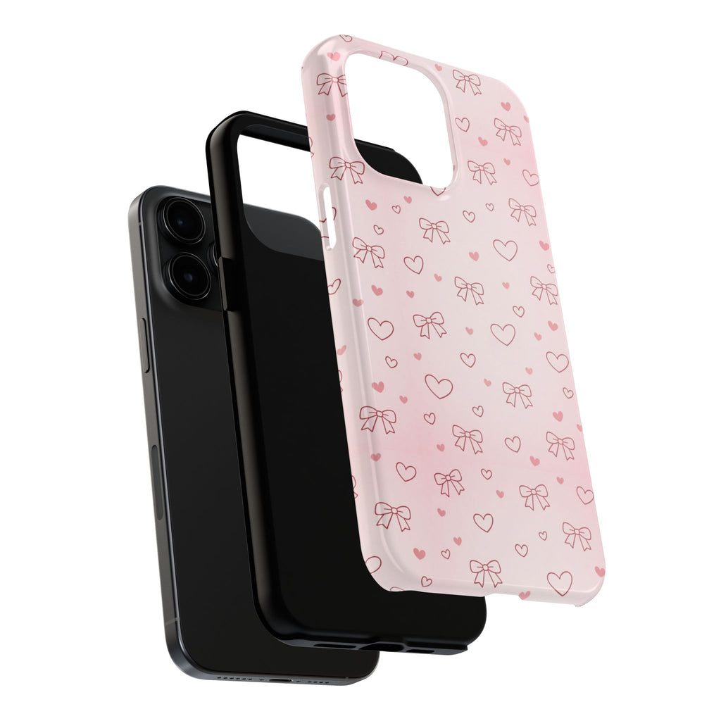 Pink Hearts & Bows Phone Case
